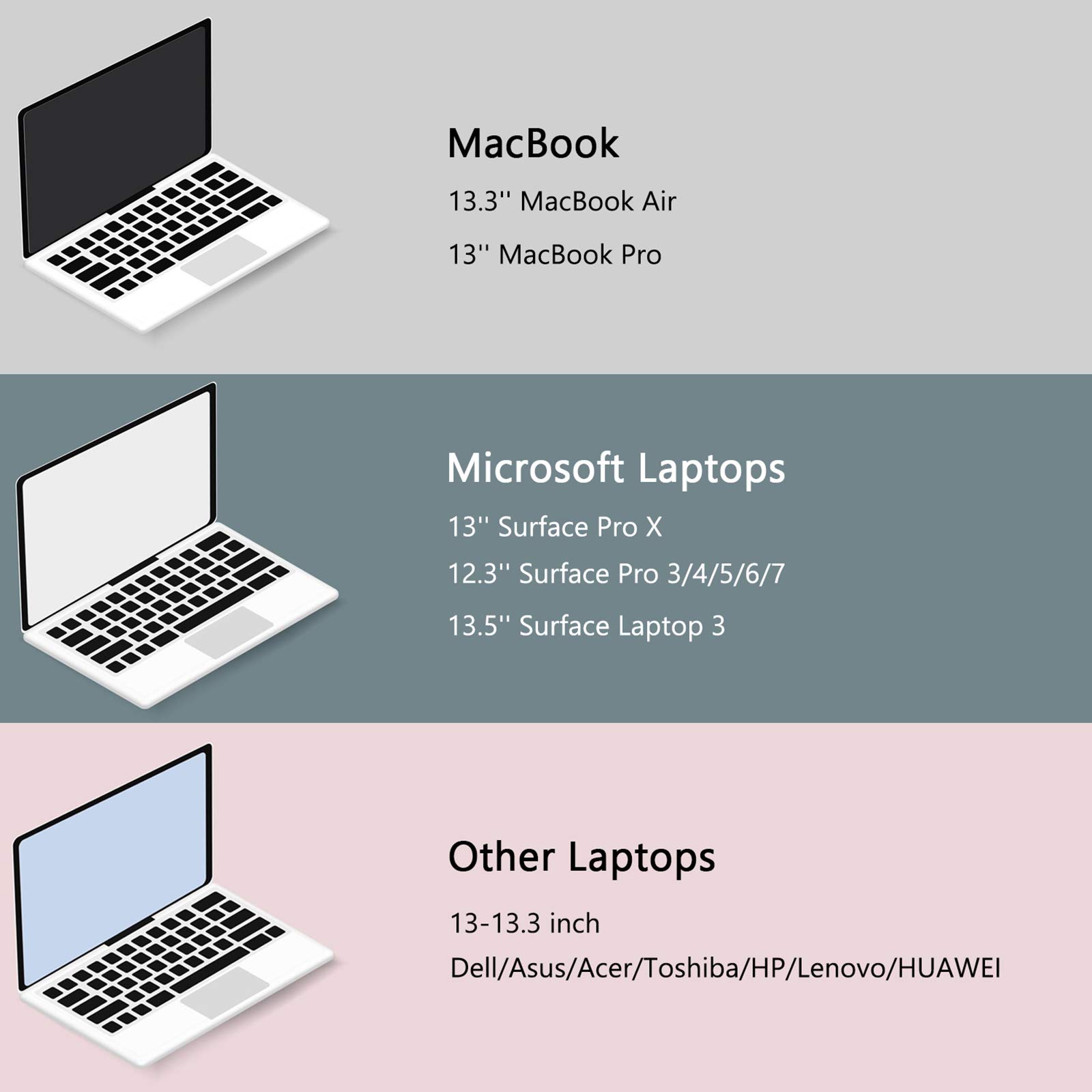 BAGSMART Laptop Sleeve Case for 13-13.3