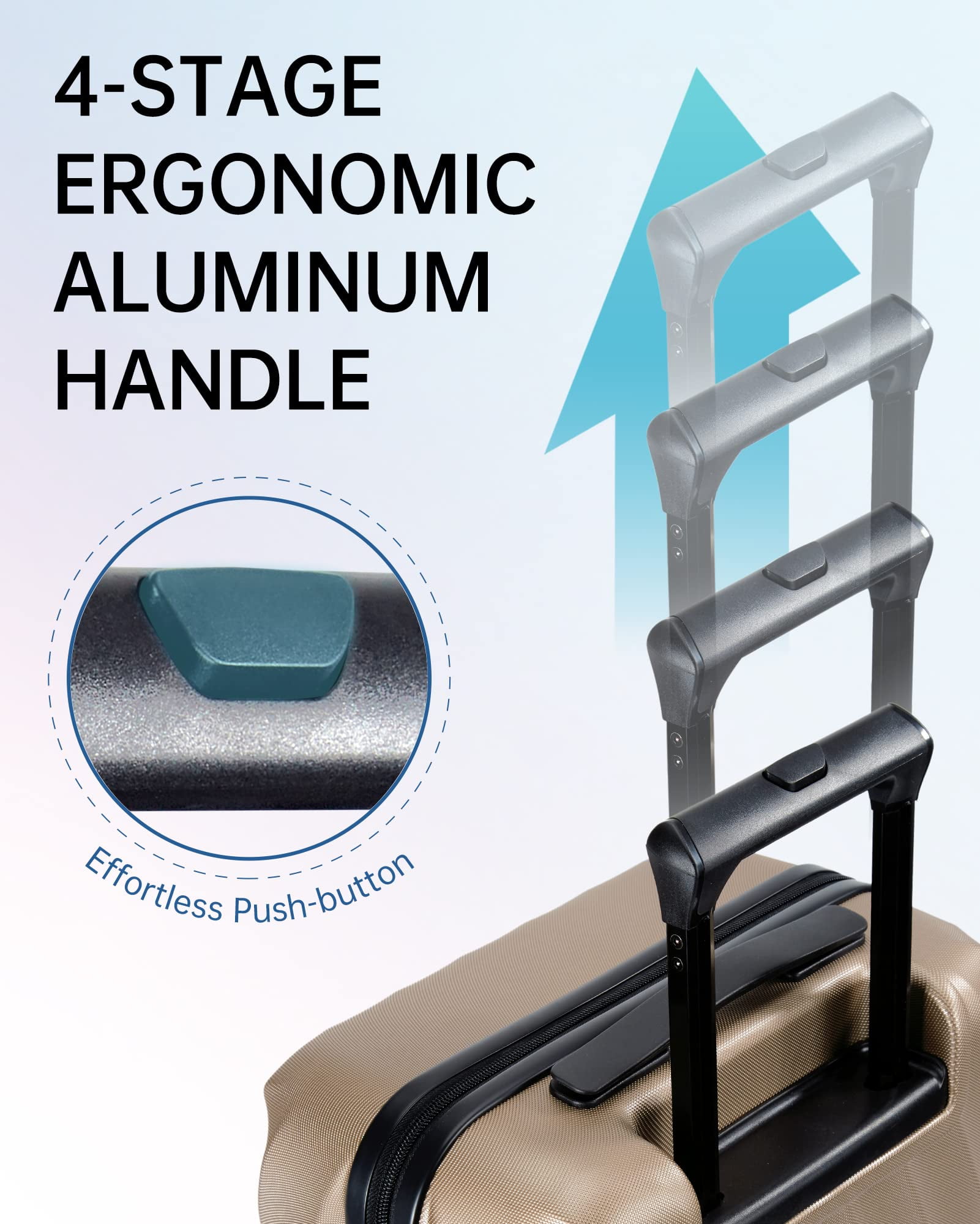 BAGSMART Hardside Carry On Luggage, 22