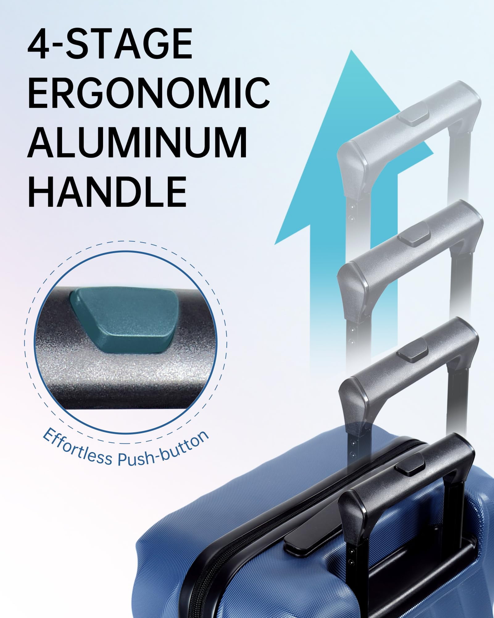 BAGSMART 2 Piece Hardshell Carry On Luggage Sets, 22