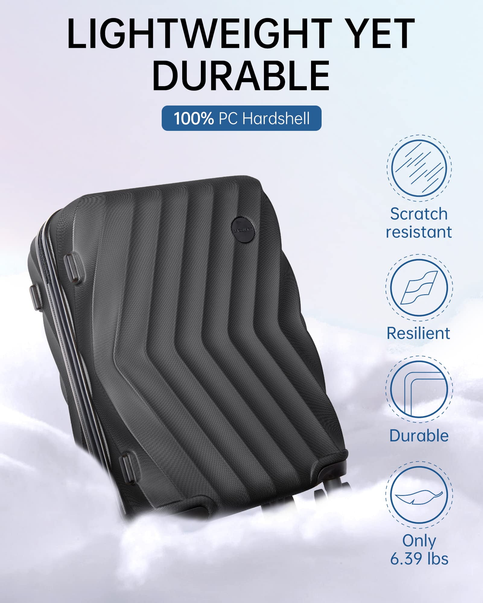 BAGSMART 2 Piece Luggage Set 22