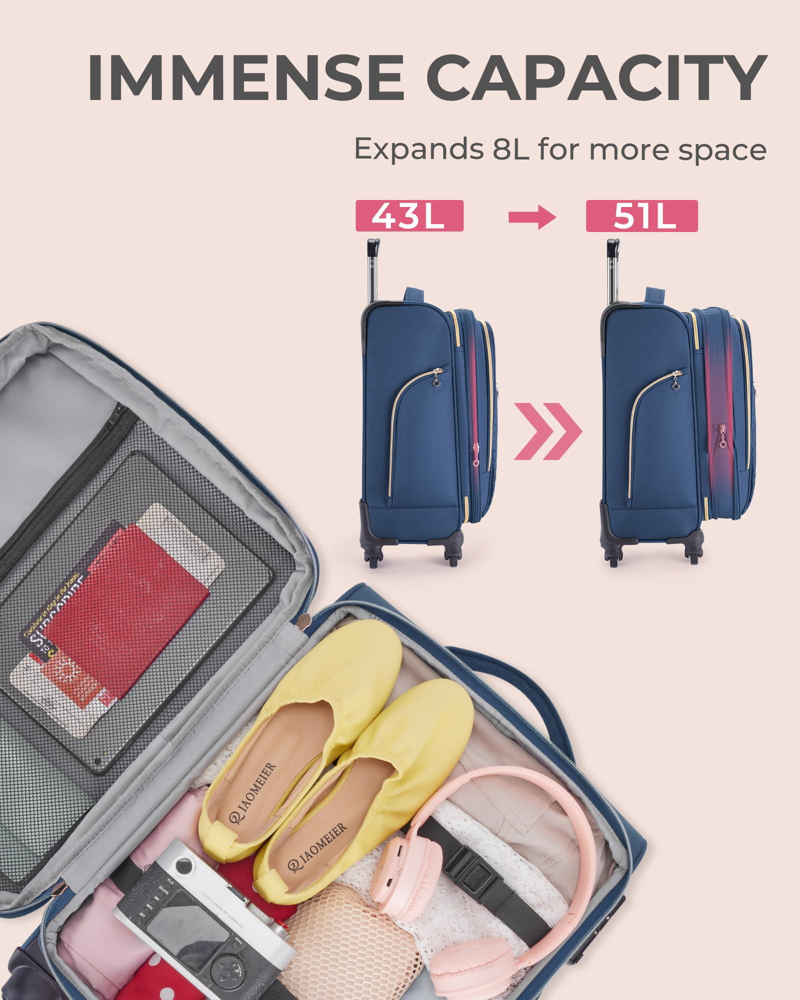BAGSMART 2 Piece Luggage Set 21