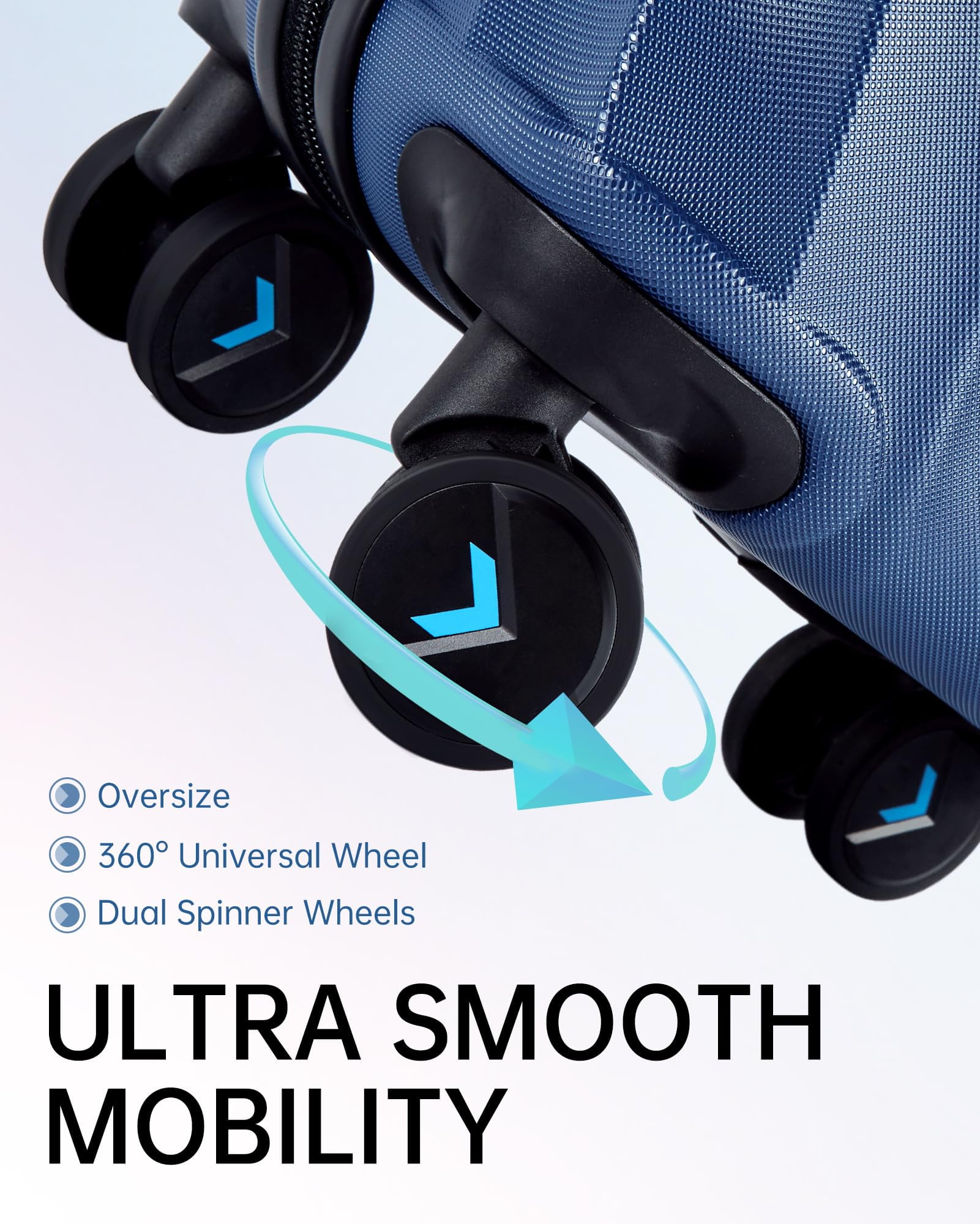 BAGSMART 2 Piece Hardshell Carry On Luggage Sets, 22