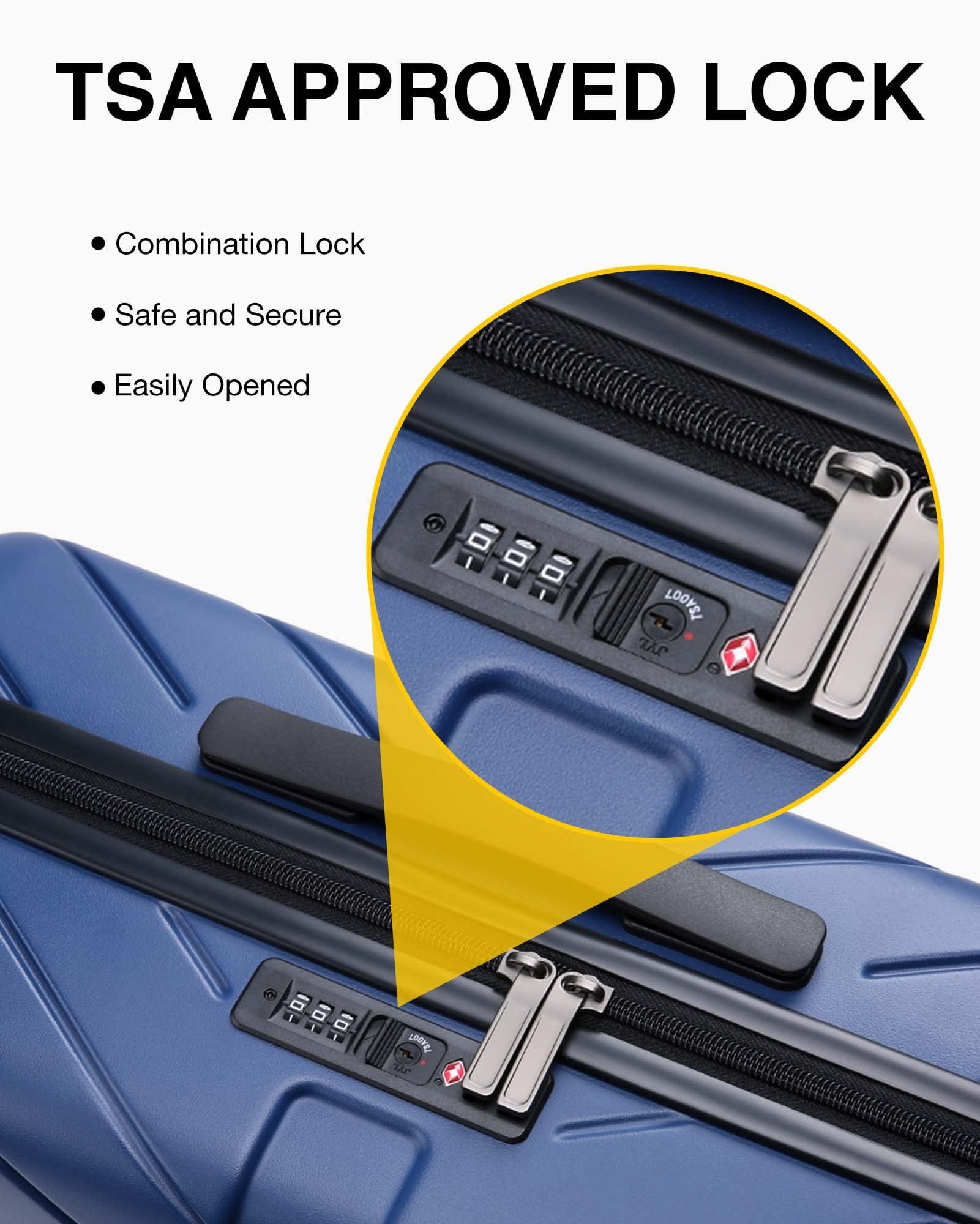 BAGSMART Hardside Carry On Luggage Suitcase, 22