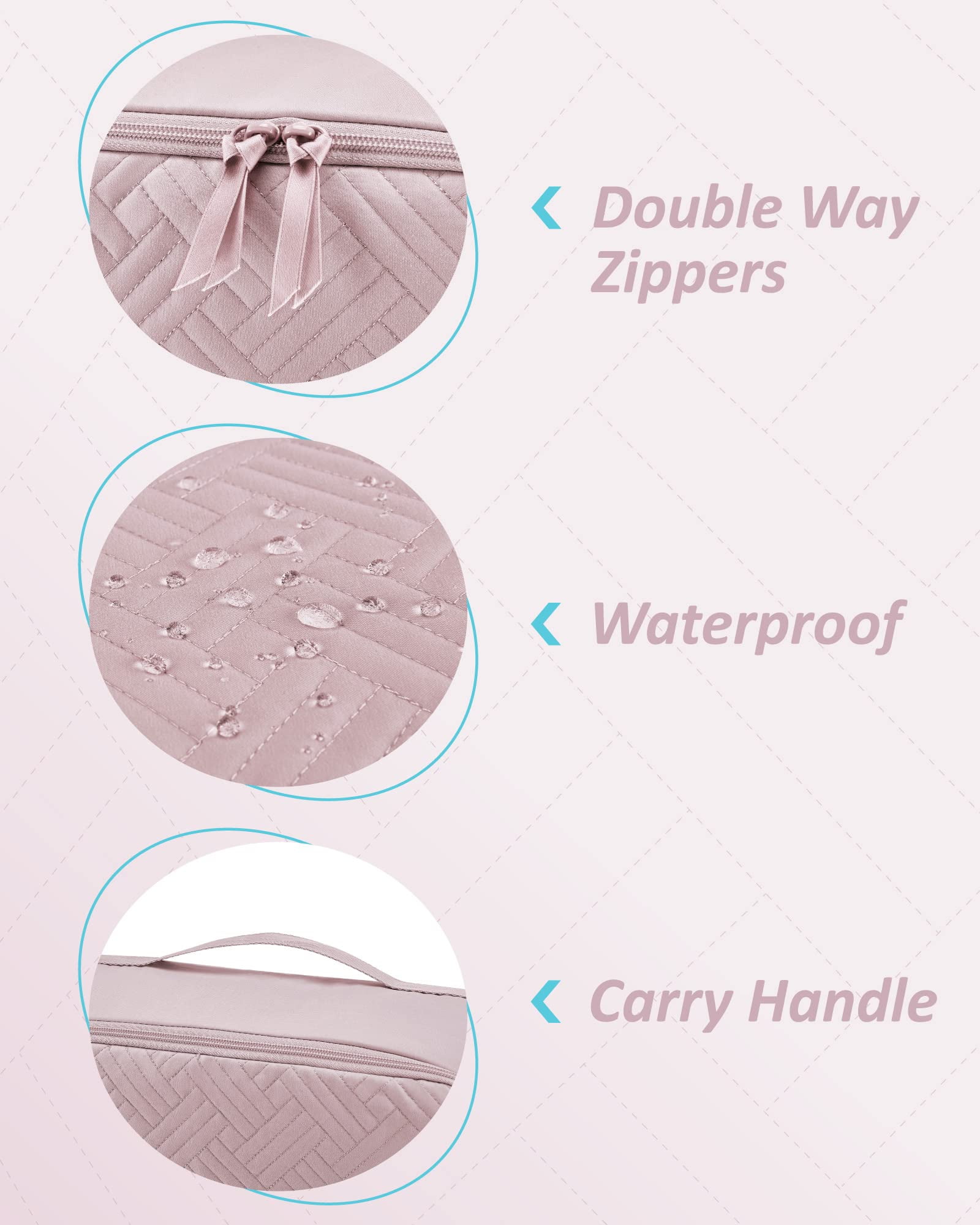 BAGSMART 6 Set Packing Cubes Set for Travel, Suitcases Packing Organizers, Luggage Storage Bags with Shoes Bag for Women and Men, Pink