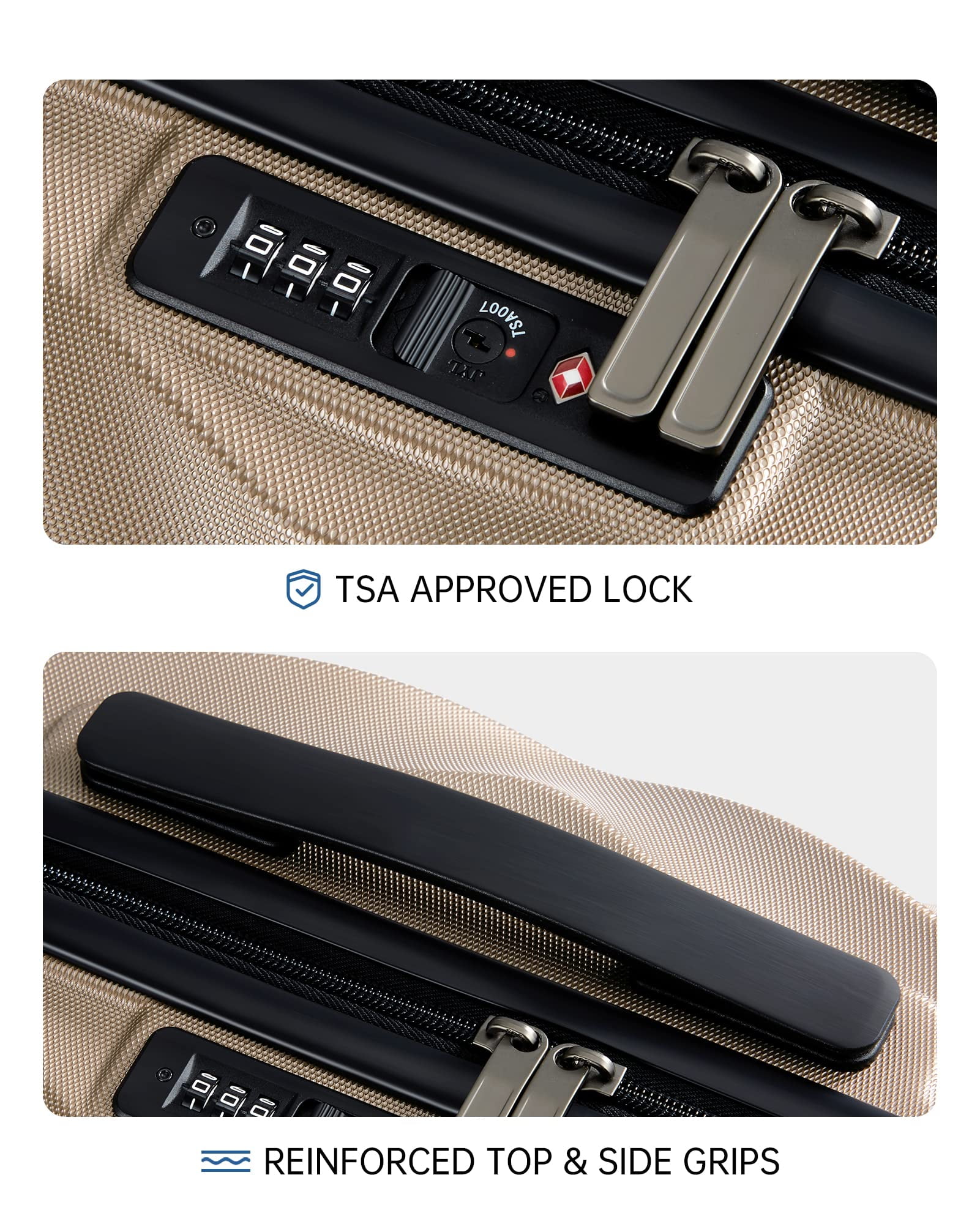 BAGSMART Hardside Carry On Luggage, 22