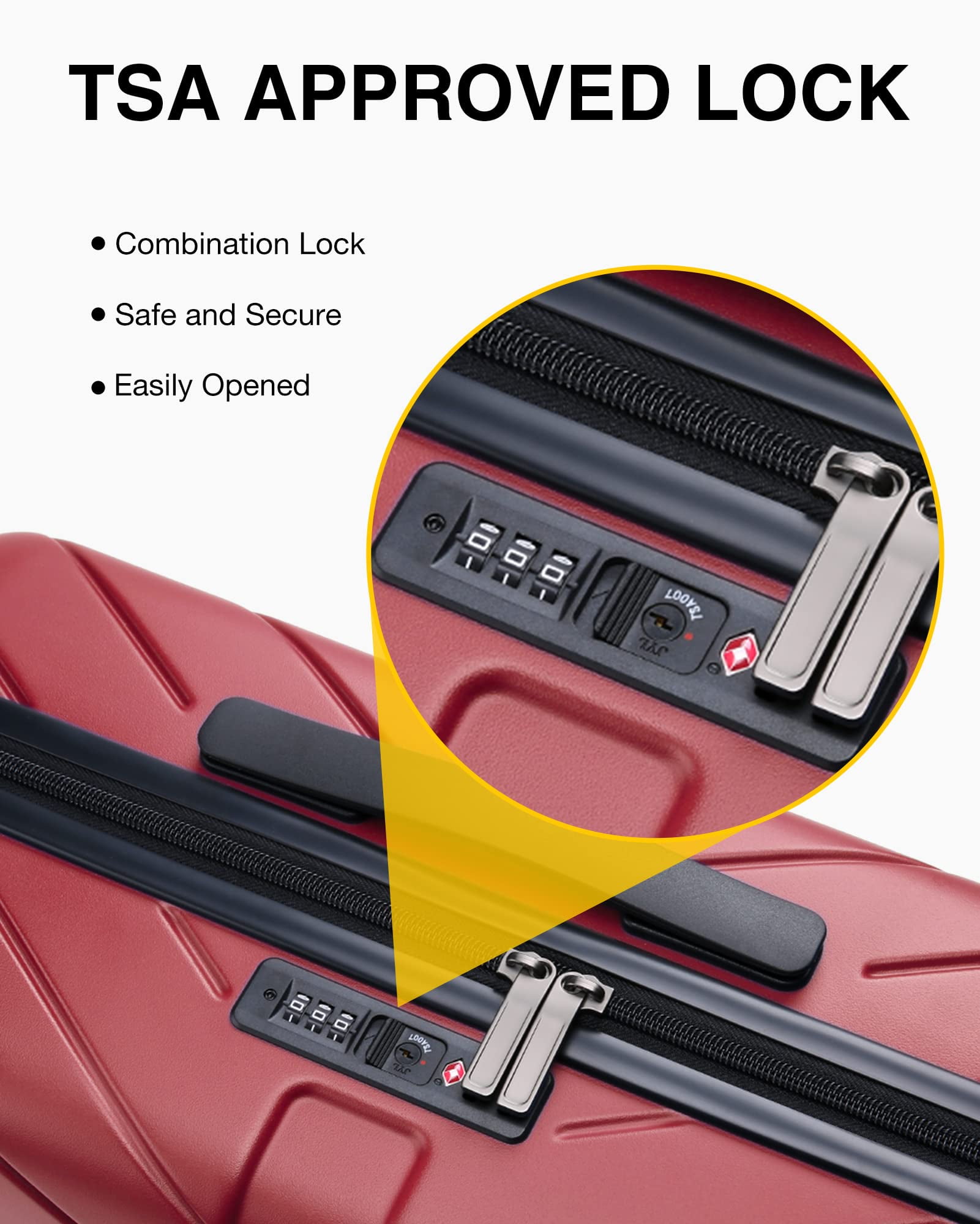 BAGSMART Hardside Carry On Luggage Suitcase, 22