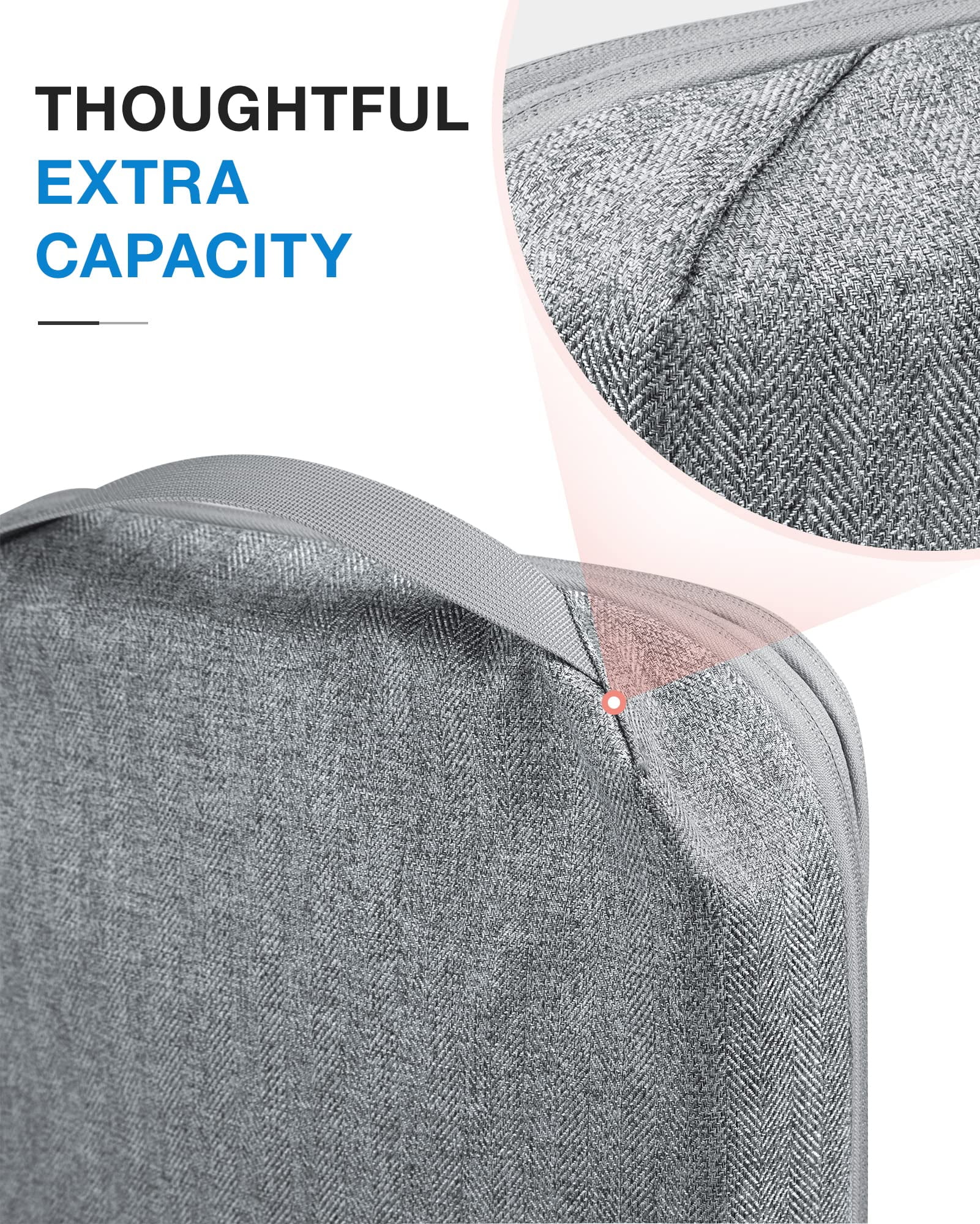 BAGSMART Compression Packing Cubes for Travel, 6 Set Expandable Foldable Lightweight Luggage Suitcase Organizers Storage Bags for Travel Accessories Essentials, Gray