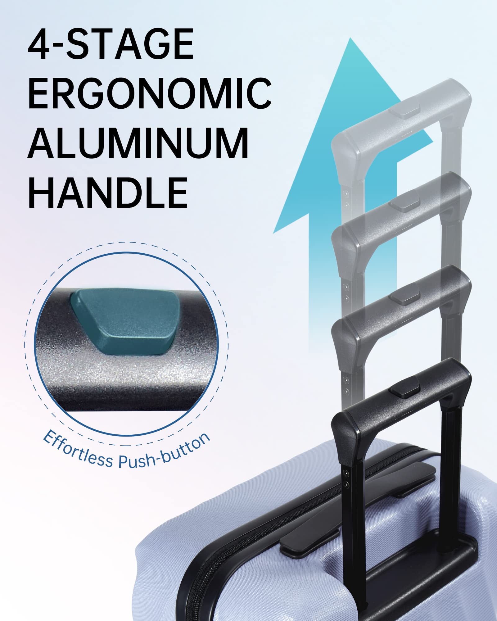 BAGSMART Hardside Carry On Luggage, 22