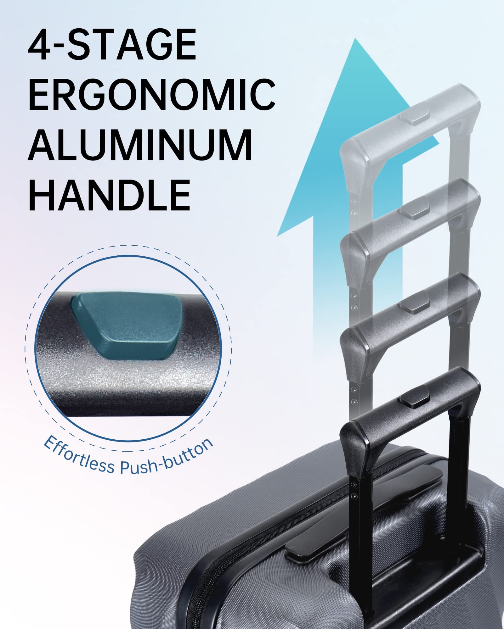 BAGSMART Hardside Carry On Luggage, 22