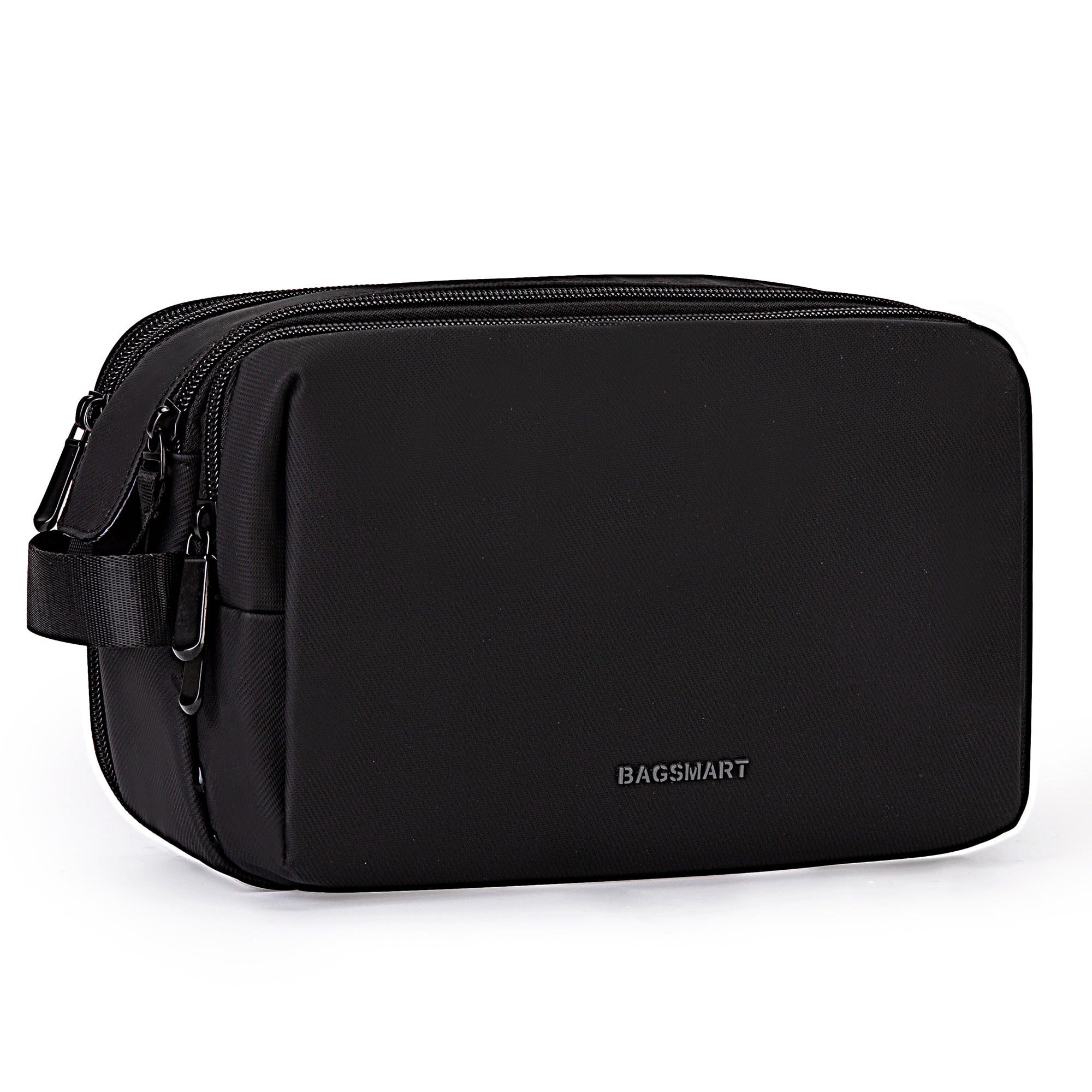 BAGSMART Travel Toiletry Bag for Men, Women Makeup Cosmetic Bag Water-resistant Organizer Shaving Bag for Toiletries Accessories, Standard Size, Black