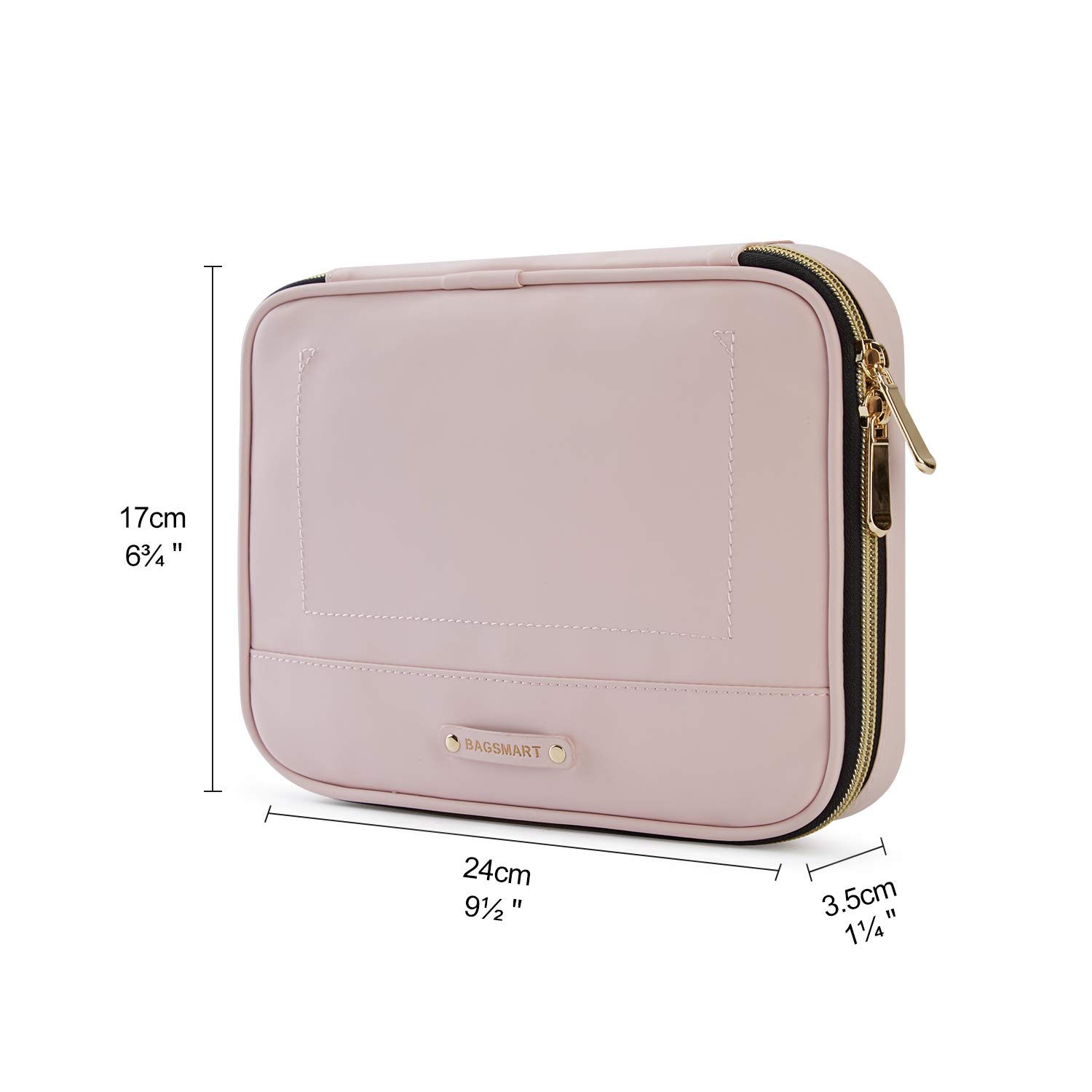 BAGSMART Electronics Organizer Travel Cable Organizer Bag Accessories Case, Waterproof Portable Cable Storage Pouch for Cord, Charger, Flash Drive, Phone, Ipad Mini, SD Card, Pink