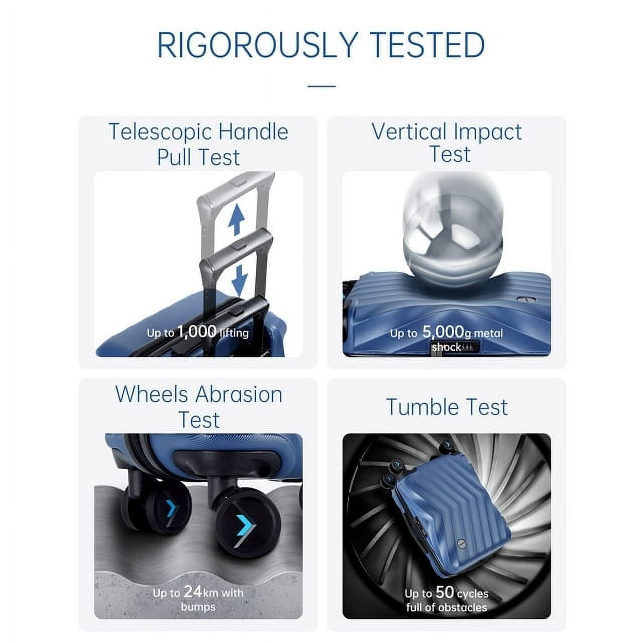 BAGSMART Hardside Carry On Luggage, 22