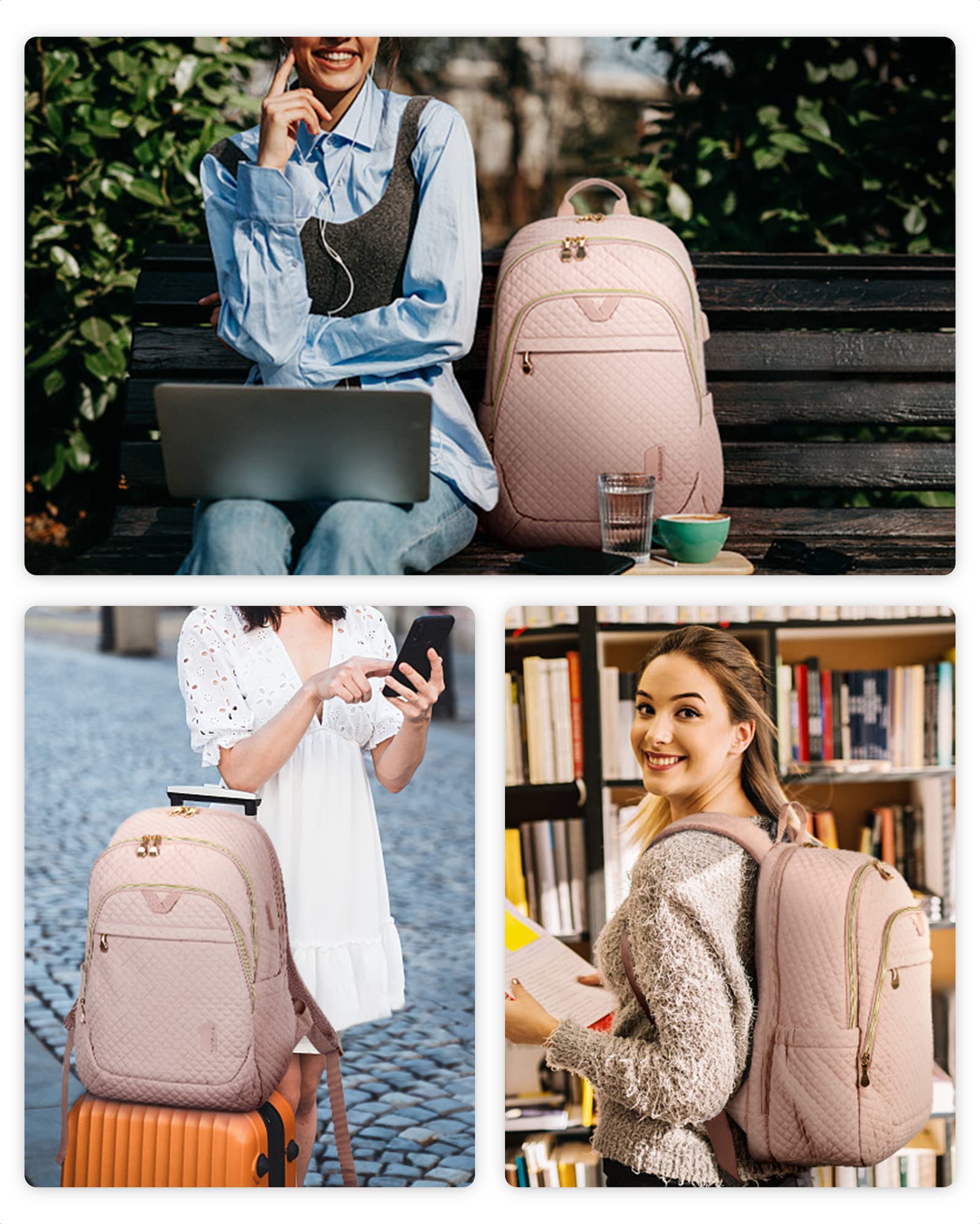 BAGSMART Travel Laptop Backpack, 18.5