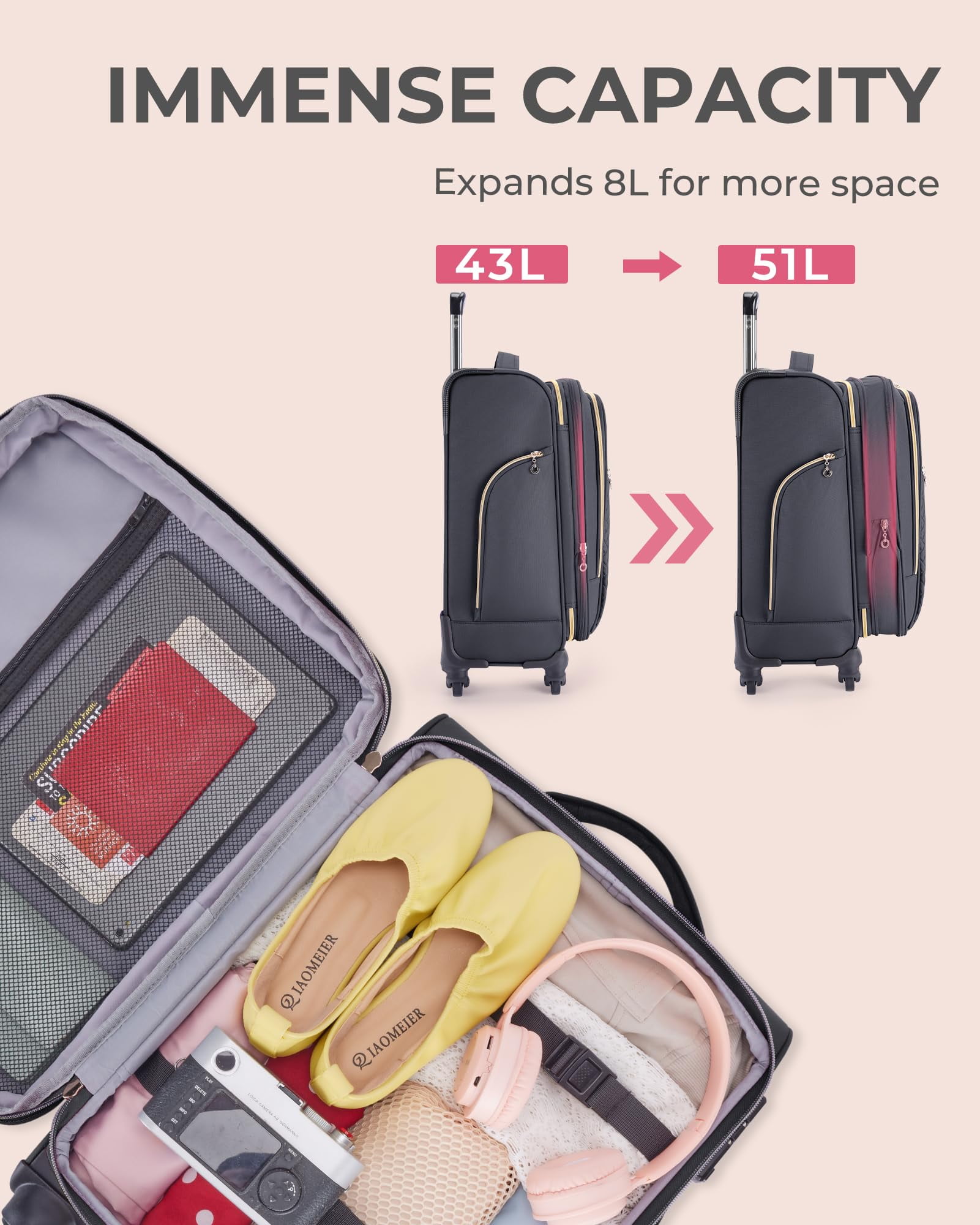 BAGSMART 2 Piece Luggage Set 21