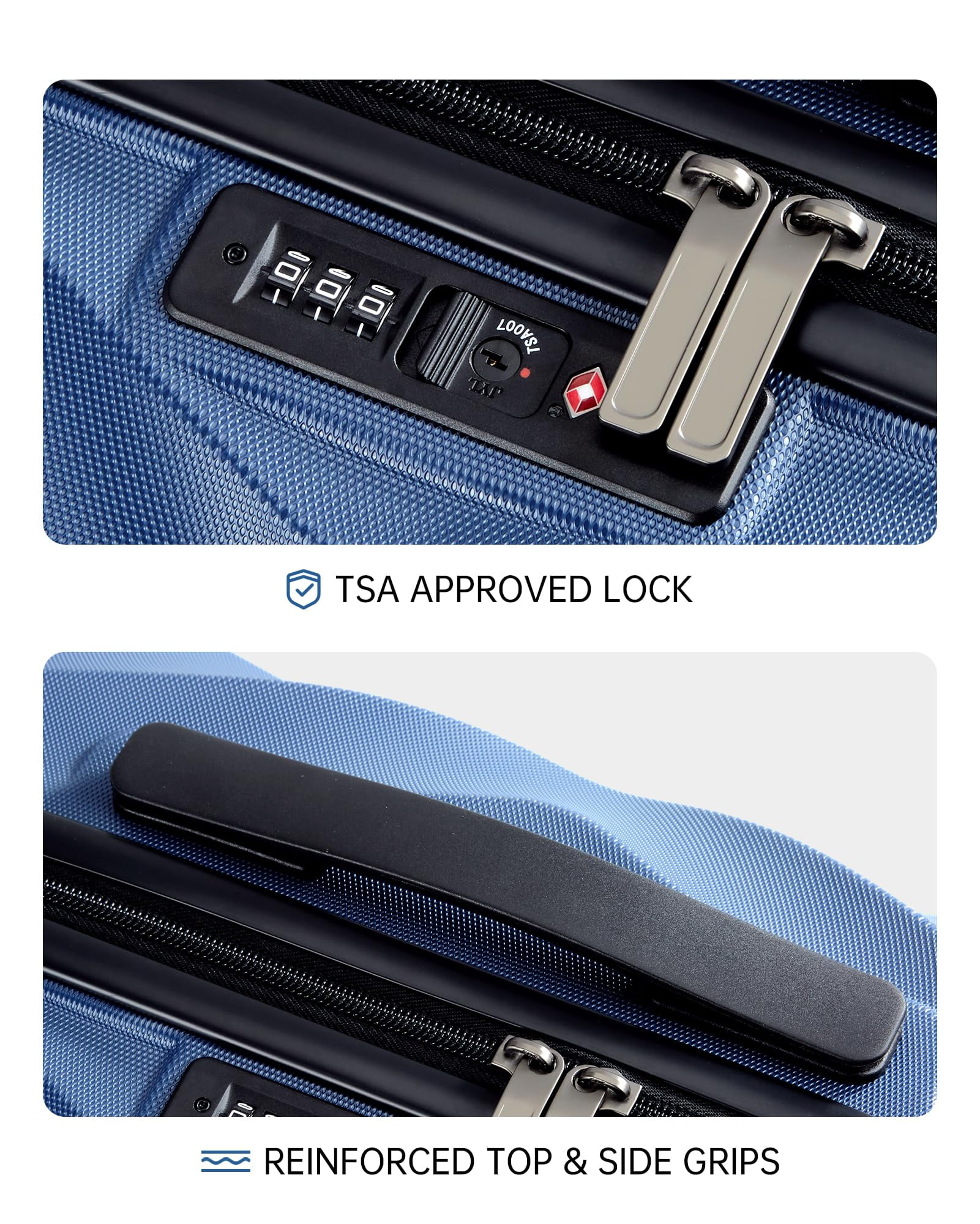 BAGSMART 2 Piece Hardshell Carry On Luggage Sets, 22