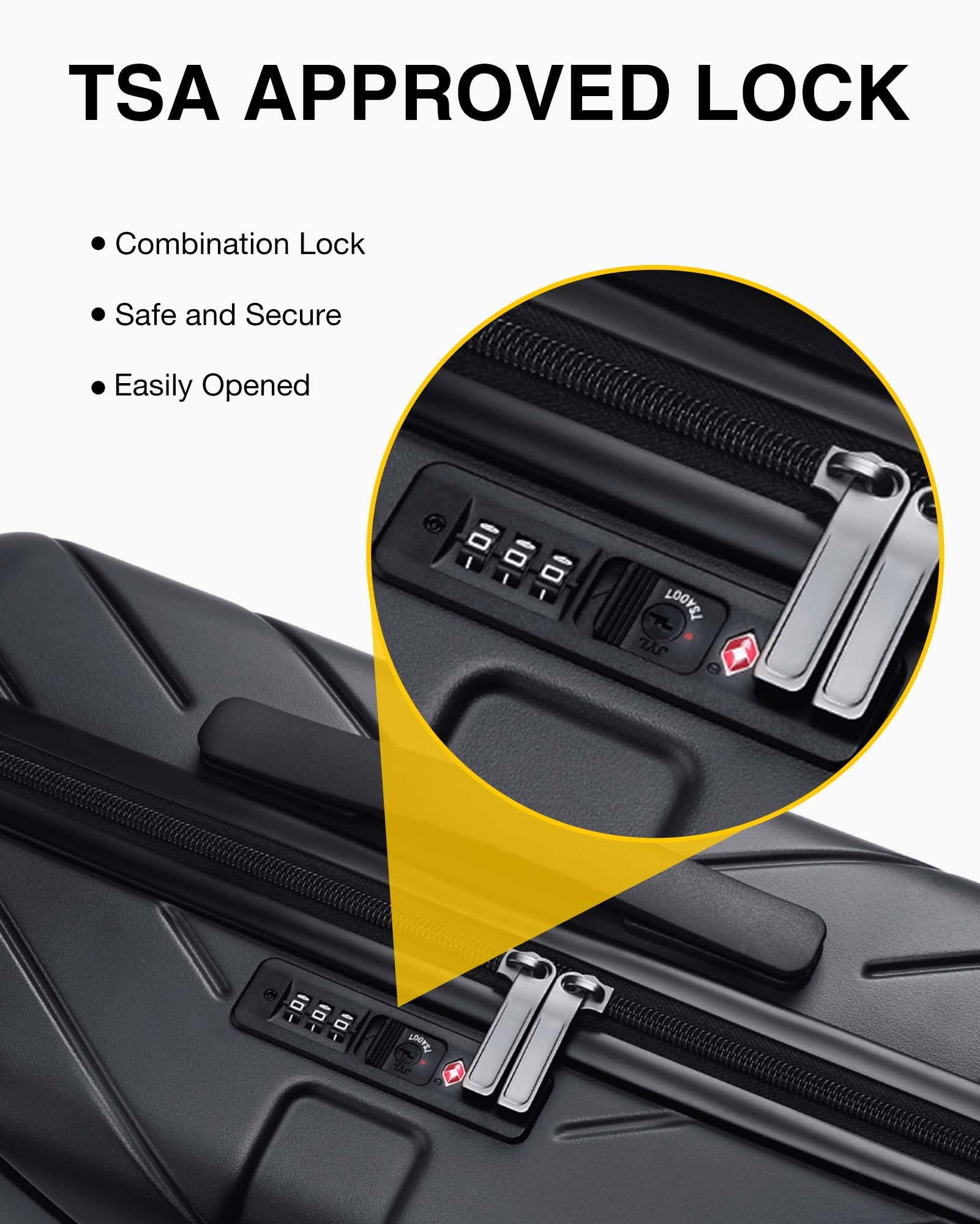 BAGSMART Hardside Carry On Luggage Suitcase, 22