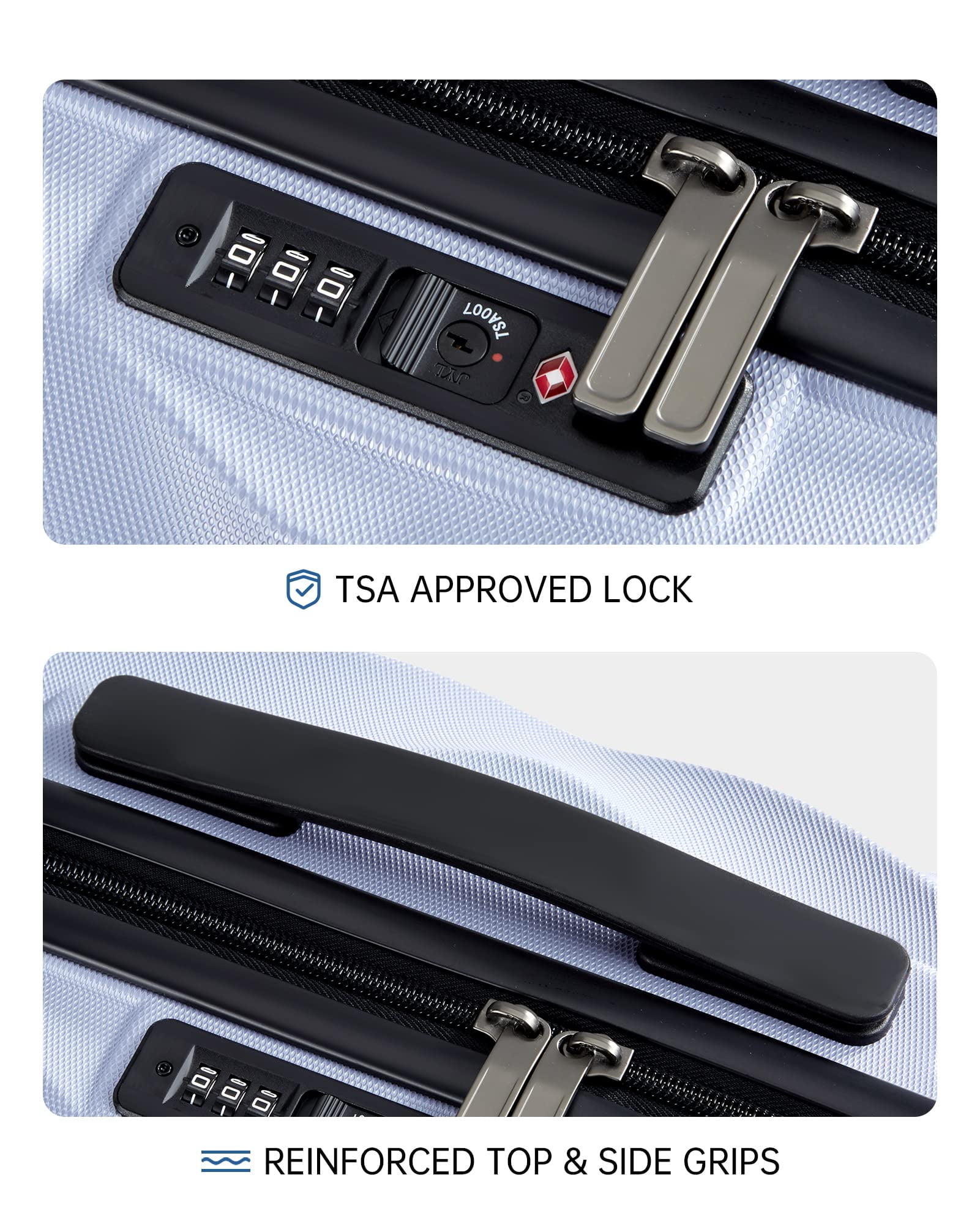 BAGSMART Hardside Carry On Luggage, 22