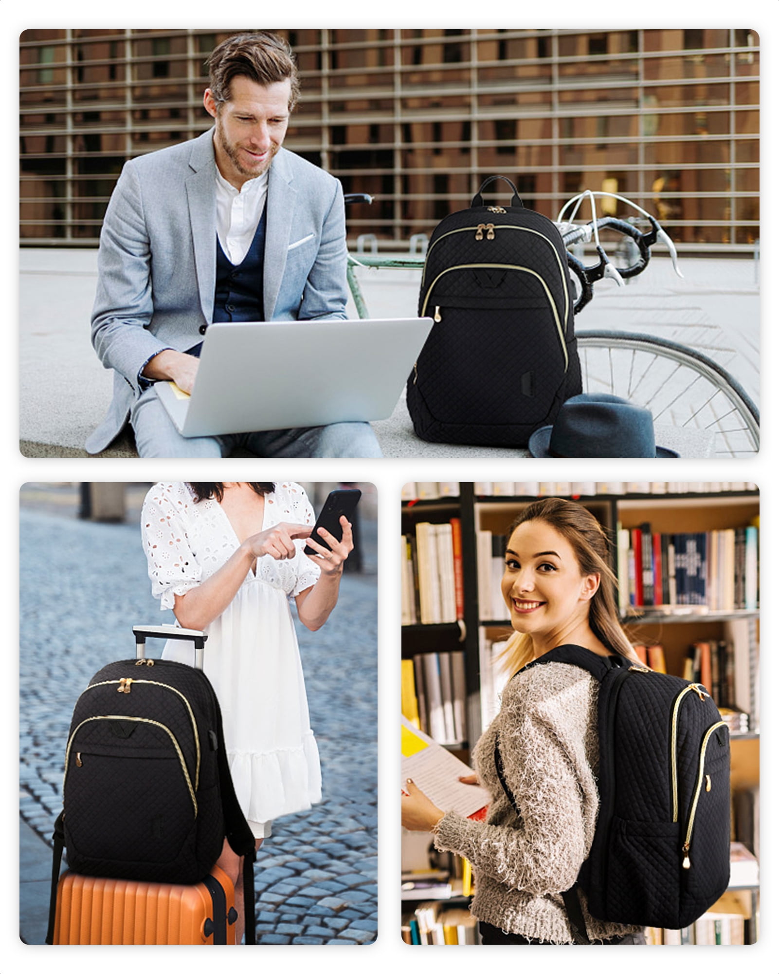 BAGSMART Travel Laptop Backpack, 18.5