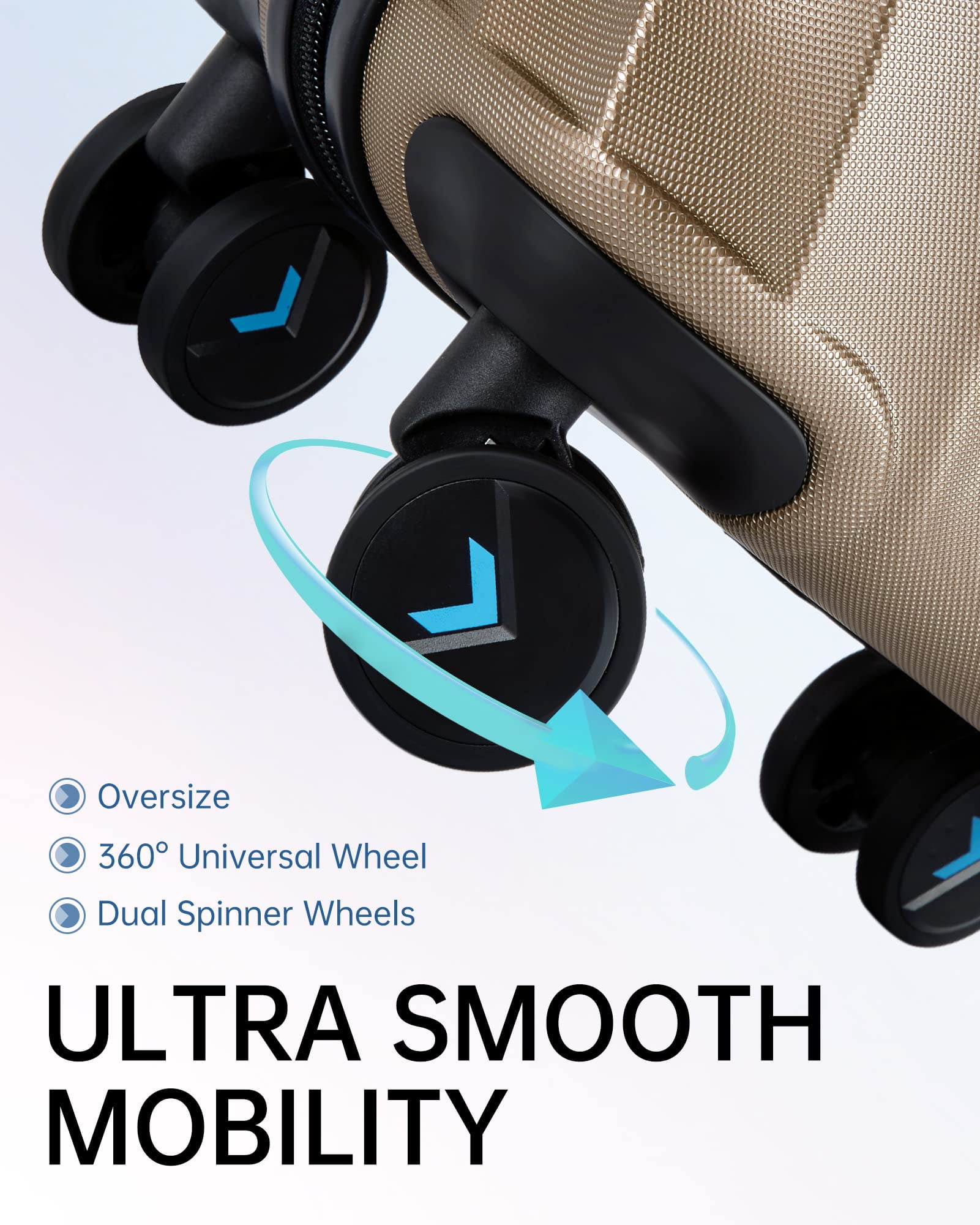 BAGSMART Hardside Carry On Luggage, 22