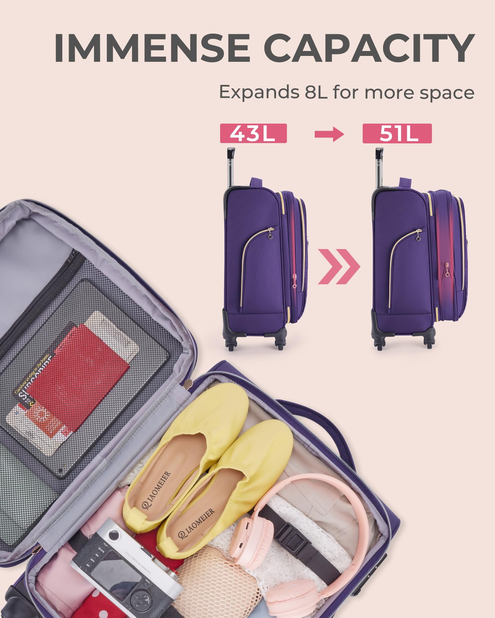 BAGSMART 2 Piece Luggage Set 21