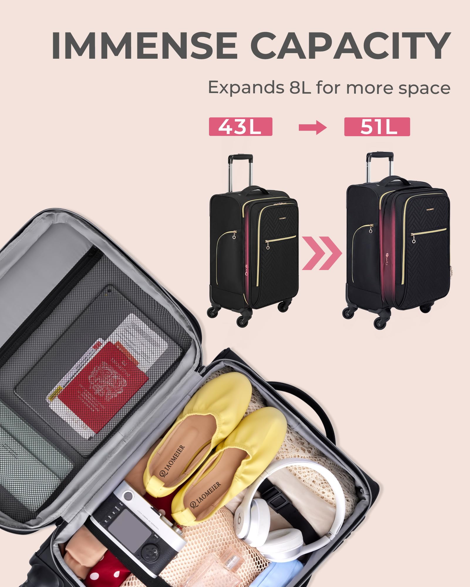 BAGSMART 2 Piece Luggage Set 21