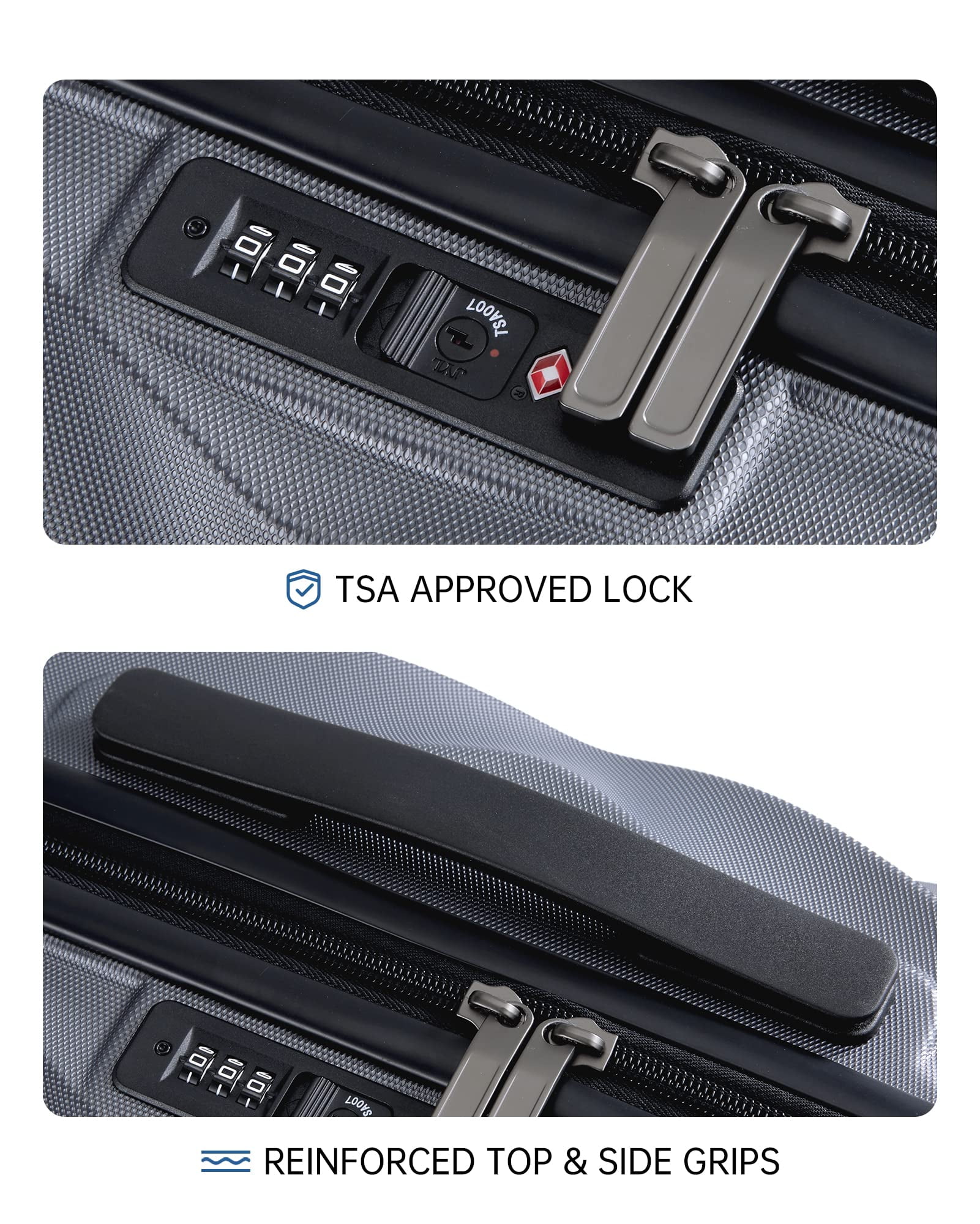 BAGSMART Hardside Carry On Luggage, 22