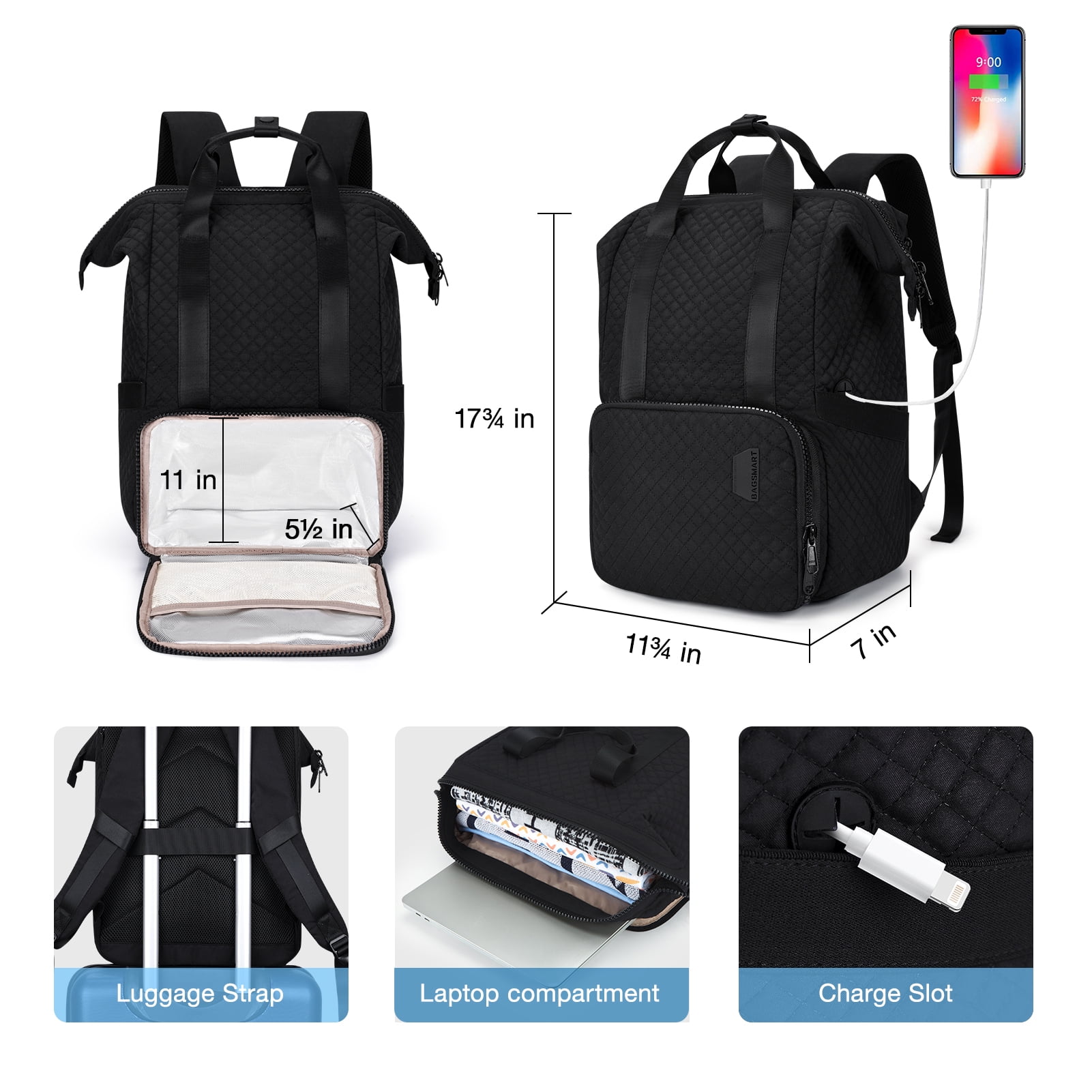 BAGSMART Laptop Backpack, 17.7