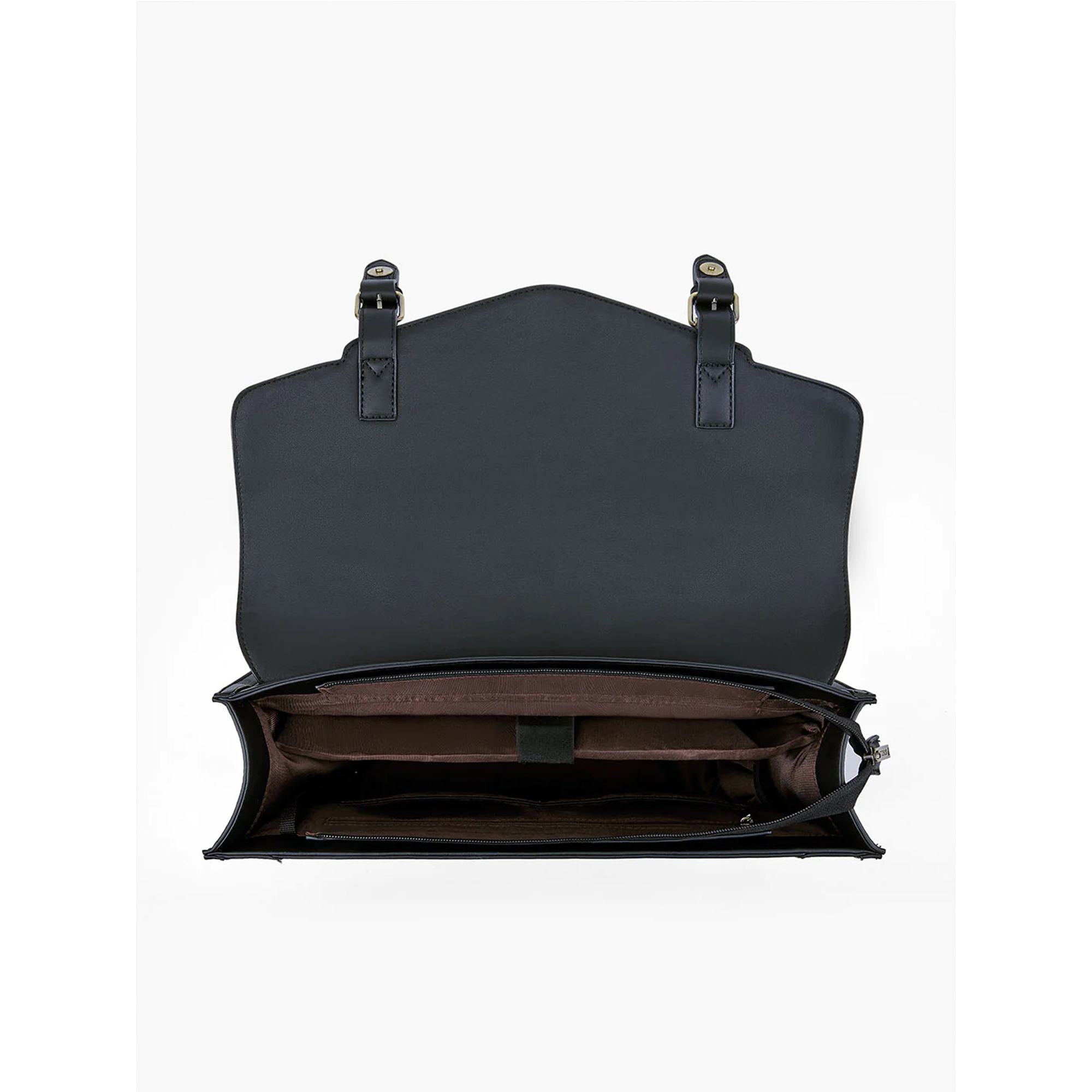 ECOSUSI Vintage Laptop Bag for Women 15.6 inch Leather Briefcase Computer Tote Bag Messenger Backpack, Ladies Satchel Handbags Crossbody Shoulder Bag for College Bookbag Travel Work Business, Black