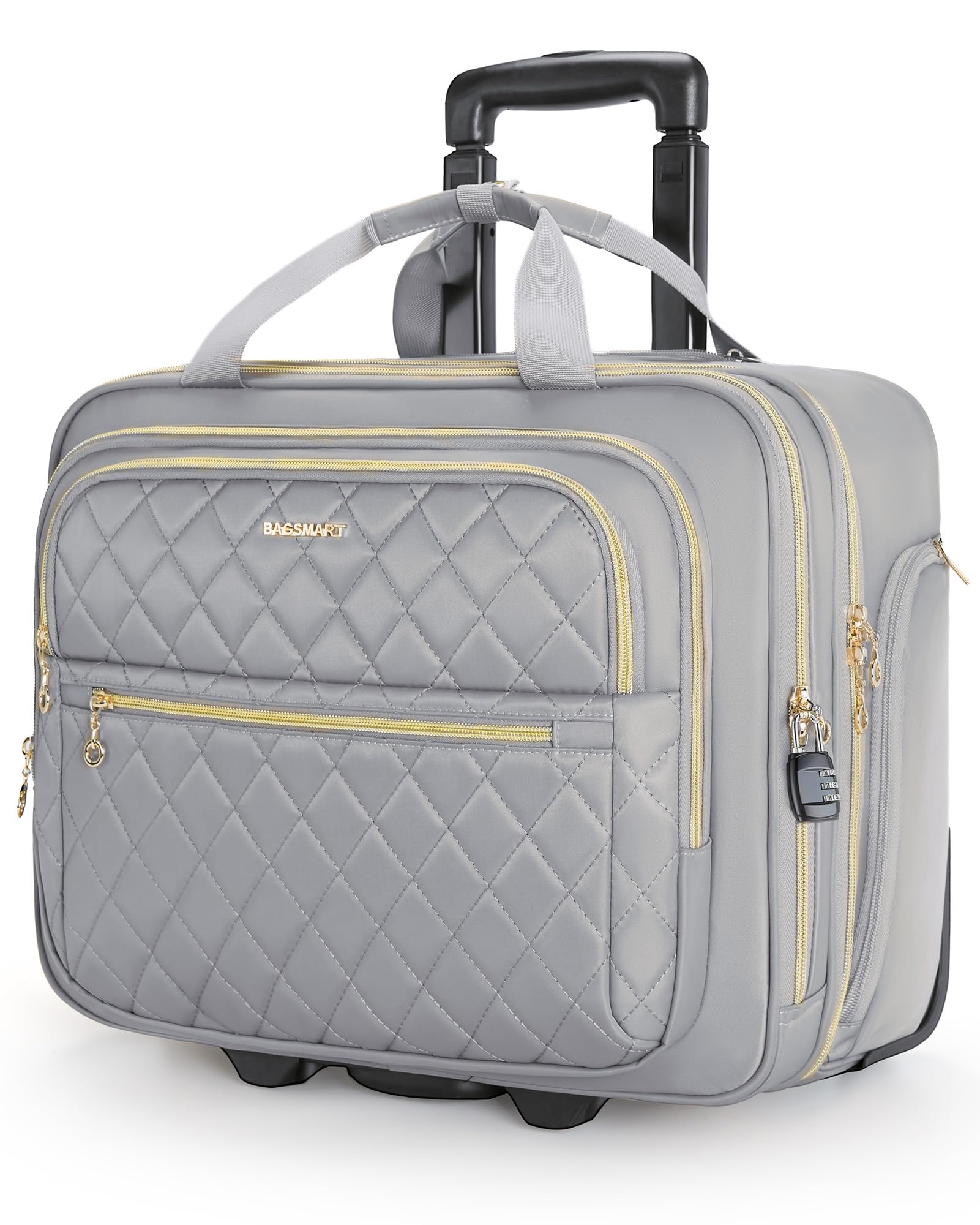 BAGSMART Rolling Laptop Bag Briefcase 15.6