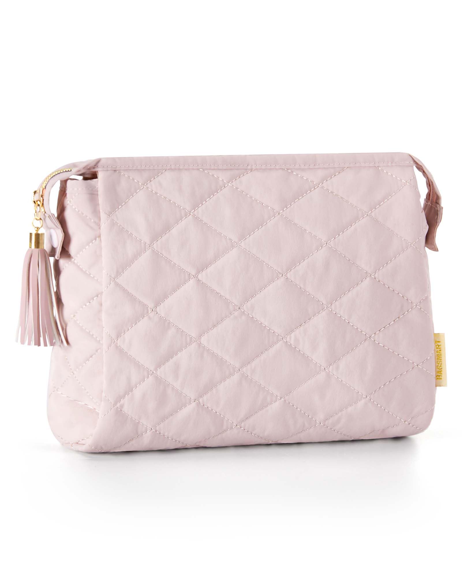 BAGSMART Makeup Bag Cosmetic Pouch Large Capacity Travel Toiletry Bag Organizer Case Accessories for Women Girls, Pink