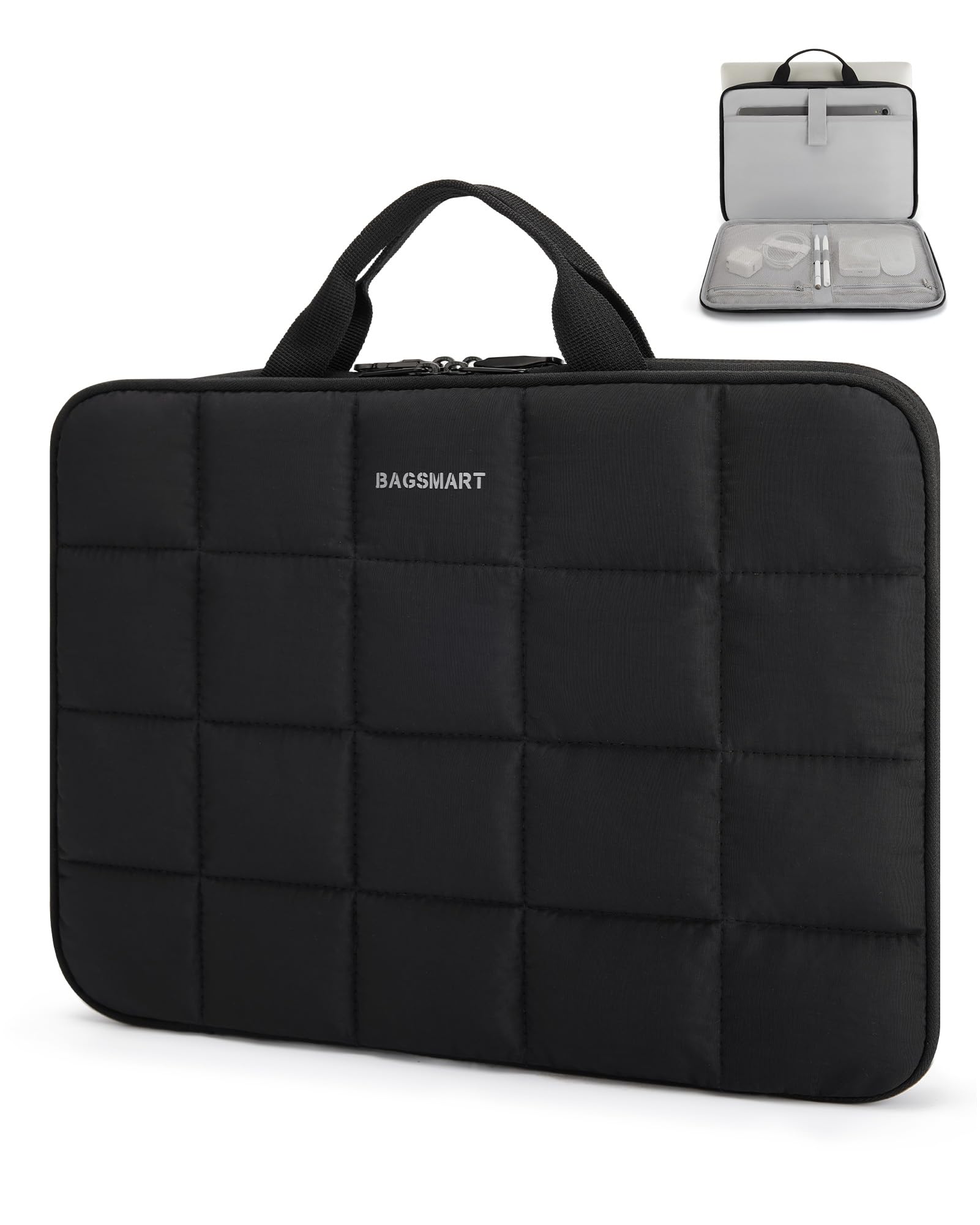 BAGSMART Upgrade Laptop Sleeve Bag with Anti-theft Zipper, 13