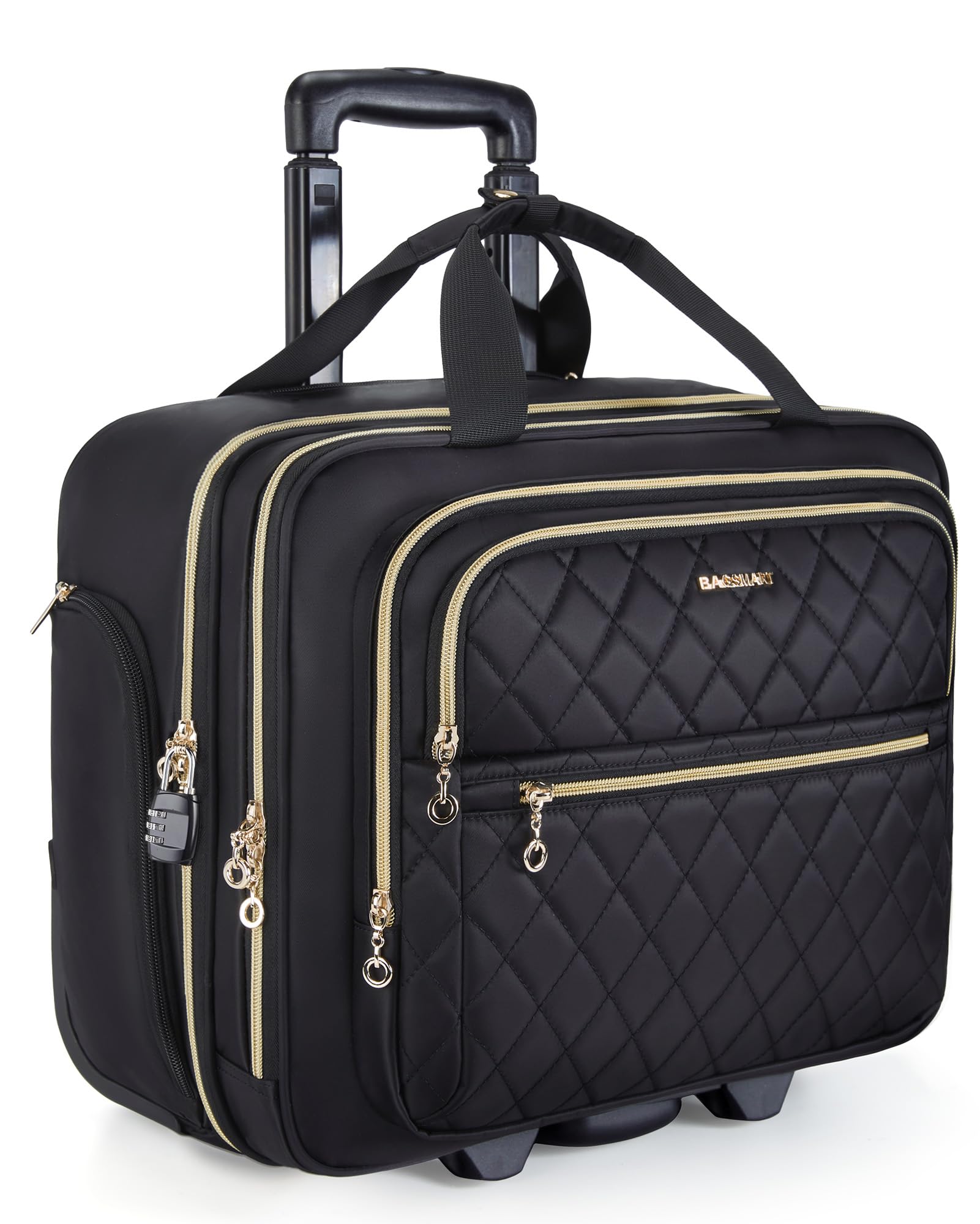 BAGSMART Rolling Laptop Bag Briefcase 15.6