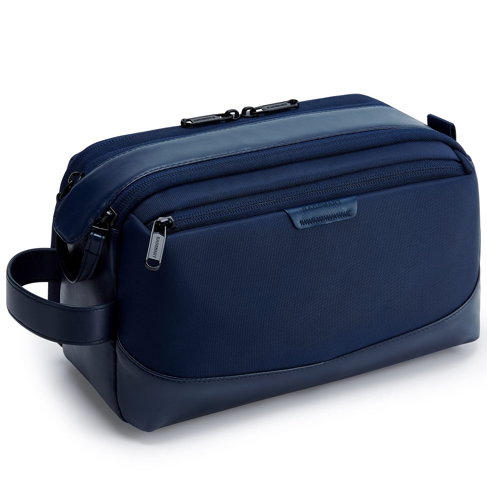 BAGSMART Toiletry Bag for Men, Large Travel Cosmetic Bag Dopp Kit Water-resistant Shaving Bag for Toiletries Accessories, Navy Blue