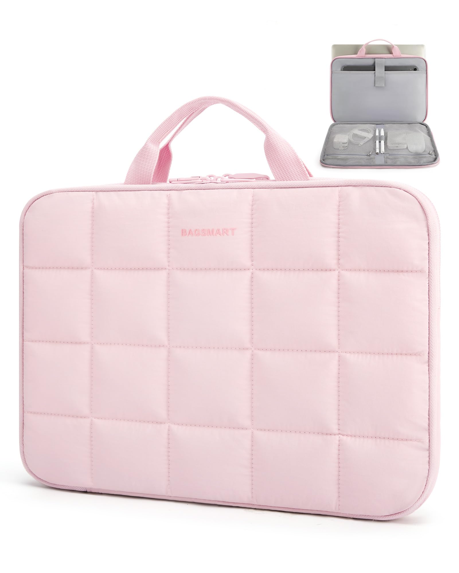 BAGSMART Upgrade Laptop Sleeve Bag with Anti-theft Zipper, 13