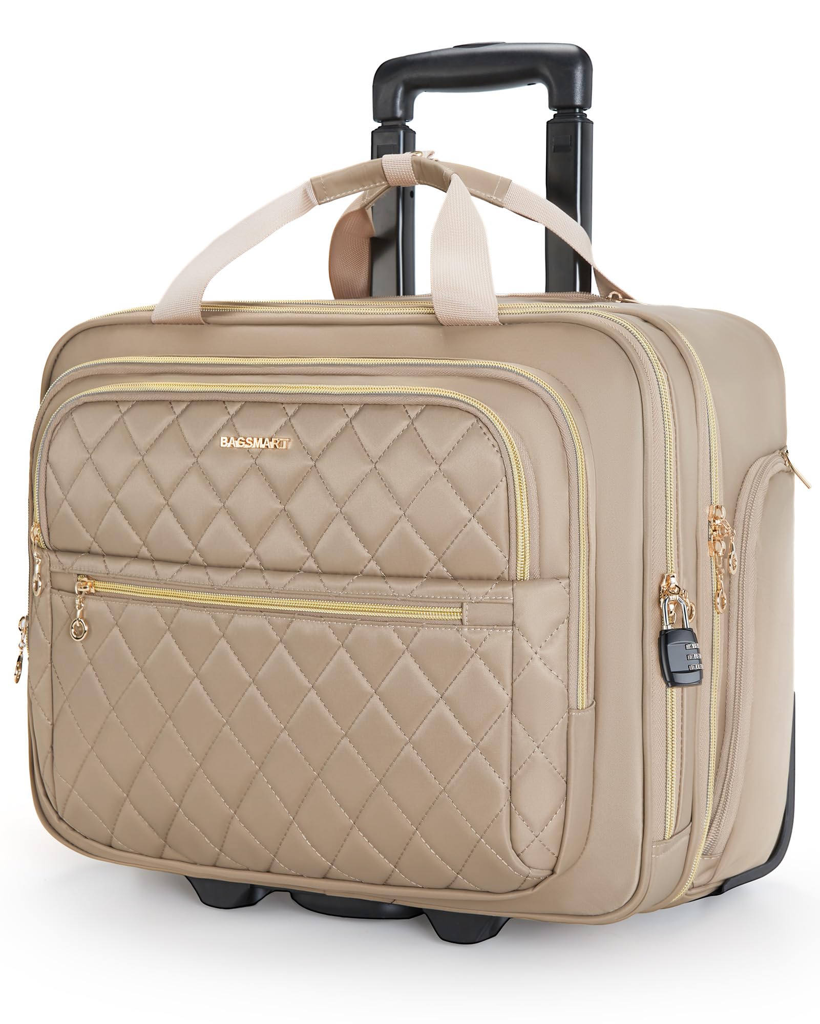 BAGSMART Rolling Laptop Bag Briefcase 15.6