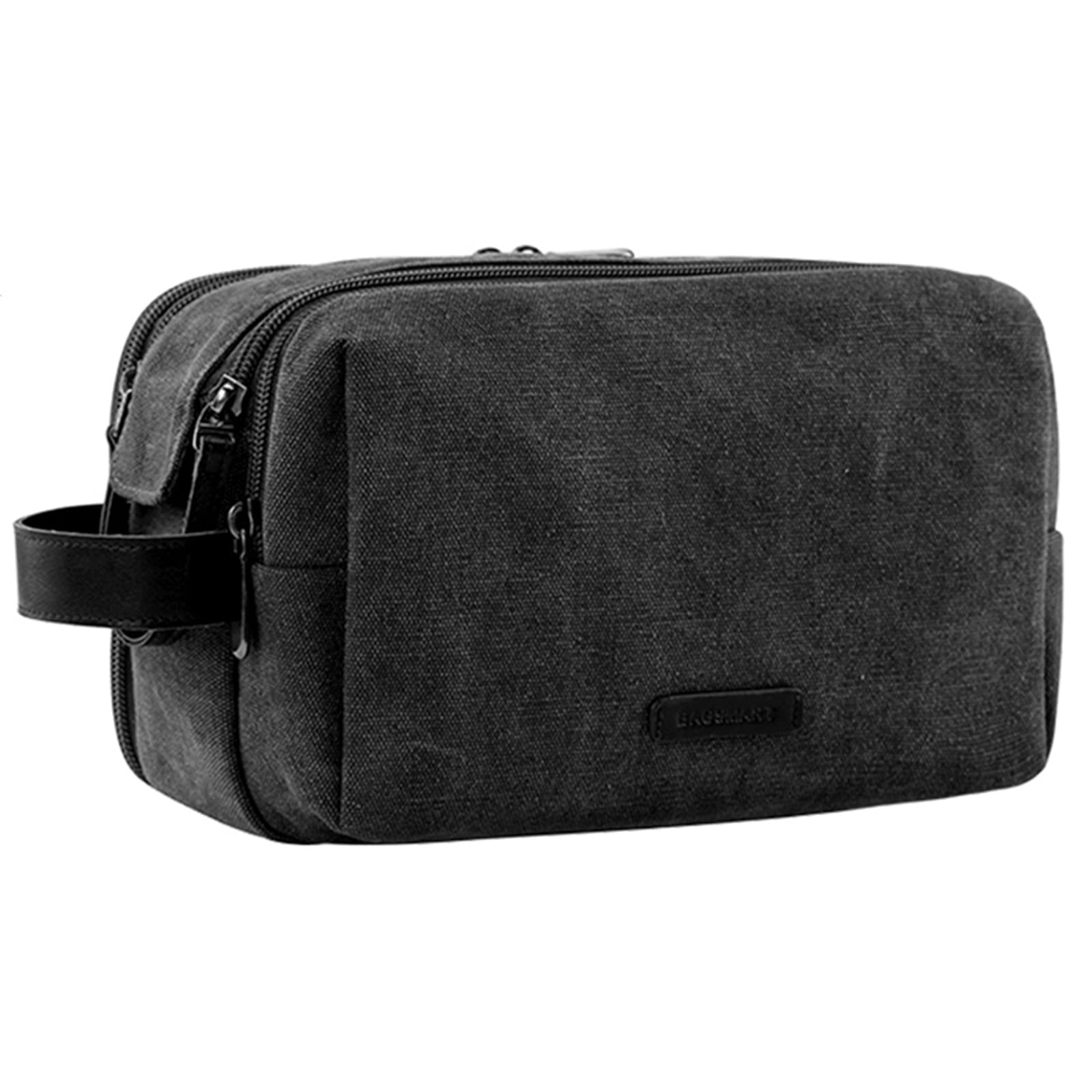 BAGSMART Travel Toiletry Bag for Men Women Large Makeup Cosmetic Bag Dopp Kit Shaving Bag for Toiletries Accessories, Black