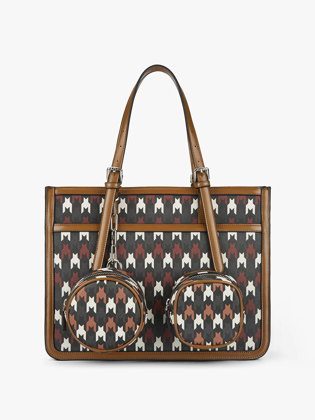 ECOSUSI Laptop Bag For 13 Inch Computer, Printed Pattern Tote Bag Computer Purse For Business Office Work, Brown