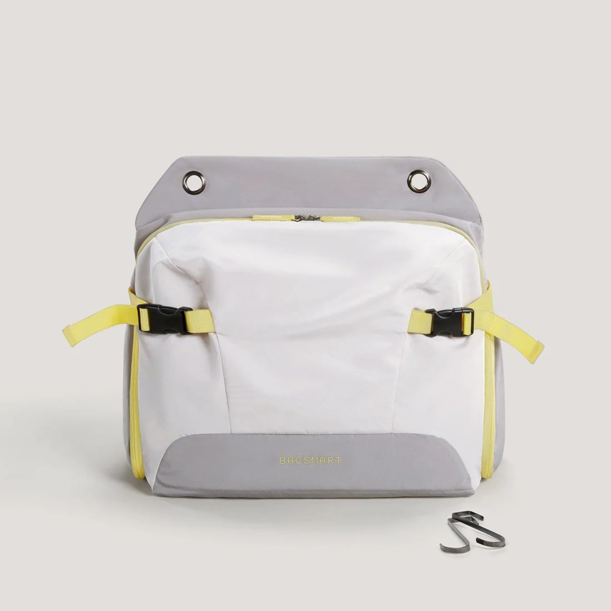 BAGSMART Compression Packing Cubes for Travel, Portable Closet Carry On Hanging Packing Organizers, Foldable Lightweight Suitcase Storage Bags for Travel Accessories, Yellow