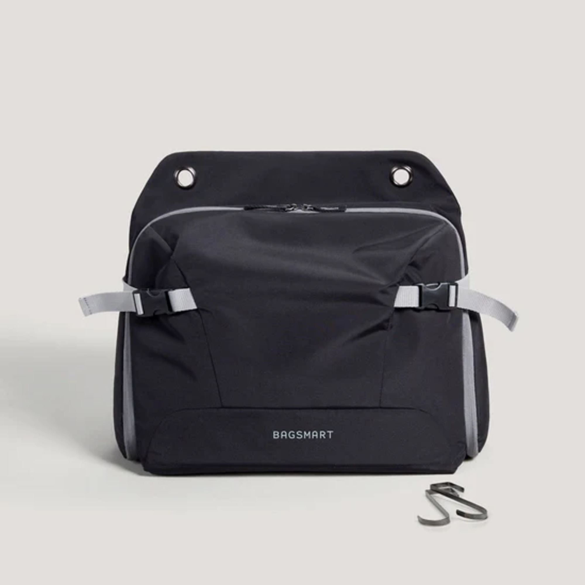 BAGSMART Compression Packing Cubes for Travel, Portable Closet Carry On Hanging Packing Organizers, Foldable Lightweight Suitcase Storage Bags for Travel Accessories, Black