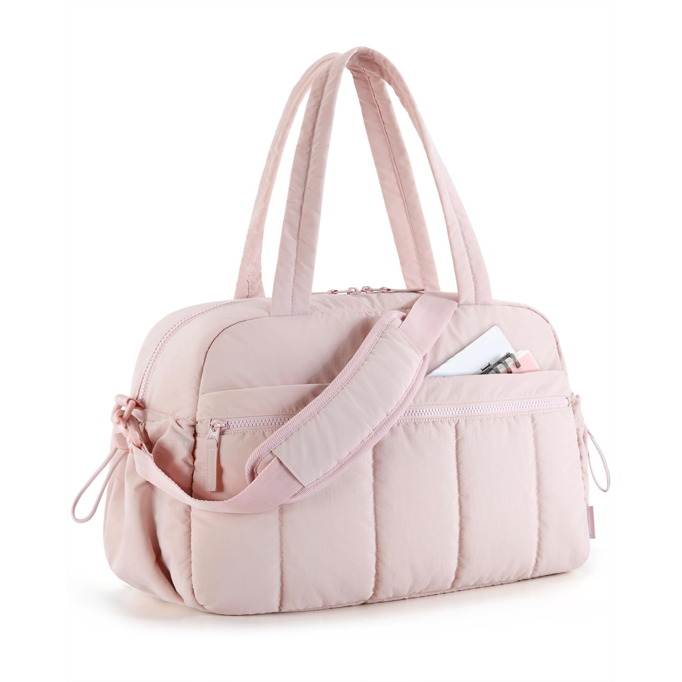 BAGSMART Travel Duffel Bag, Gym Bag for Women with Wet Pocket, Carry on Weekender Bags for Women, Water Resistant Workout Bag Sports Gym, Pink