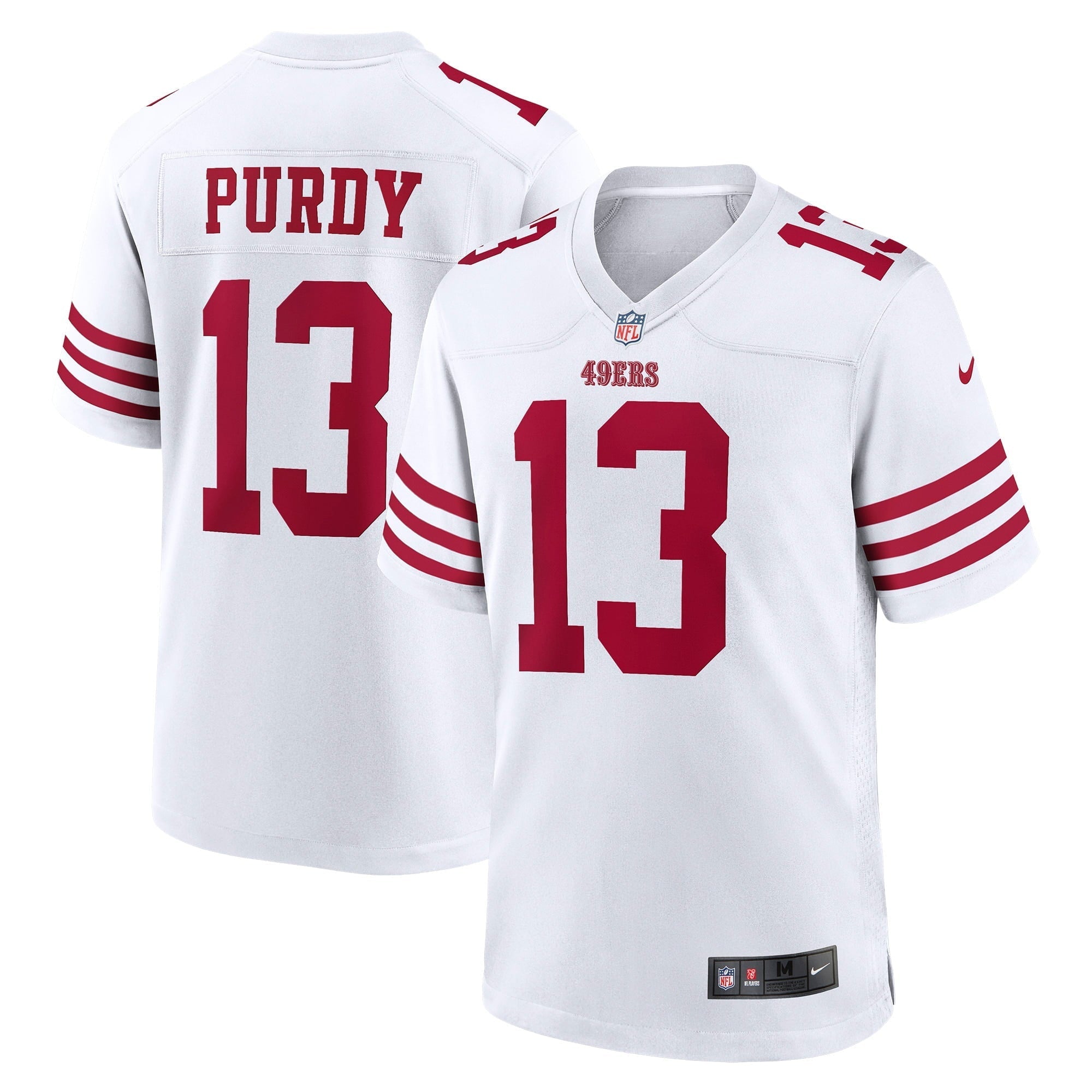 Men's Nike Brock Purdy White San Francisco 49ers Game Player Jersey - S