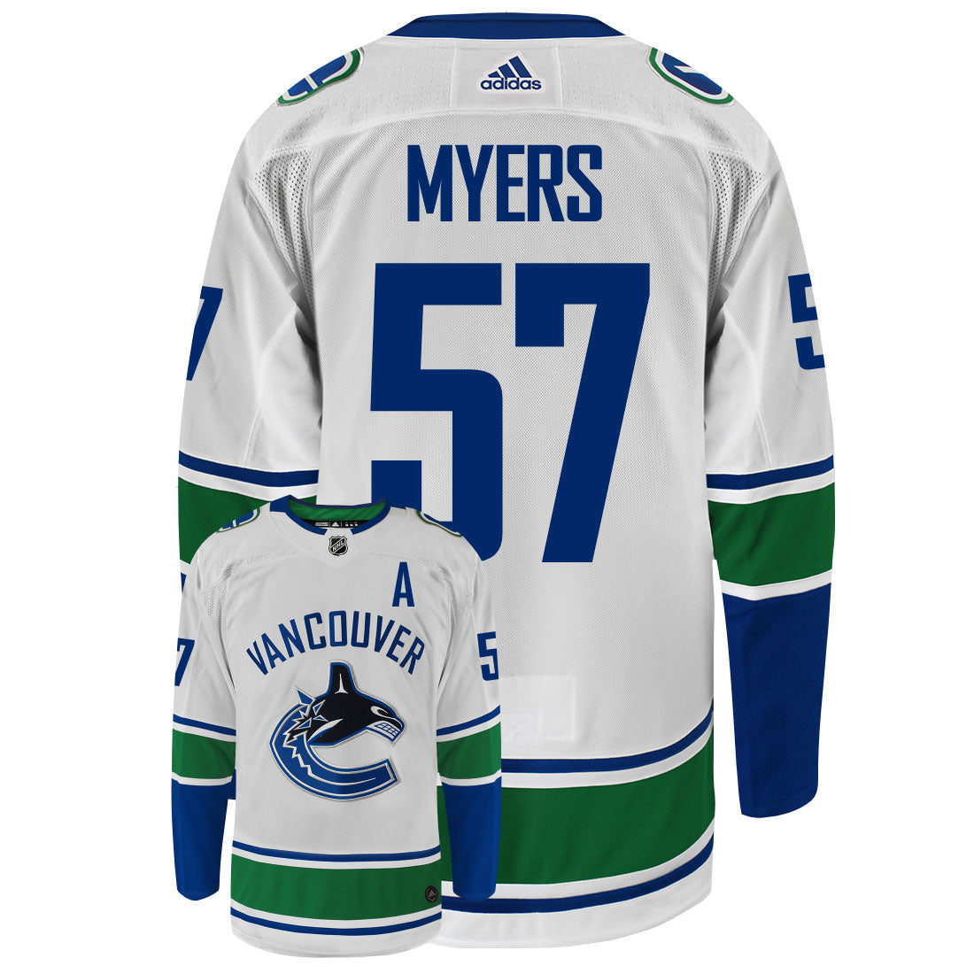 Tyler Myers Vancouver Canucks Adidas Primegreen Authentic NHL Hockey