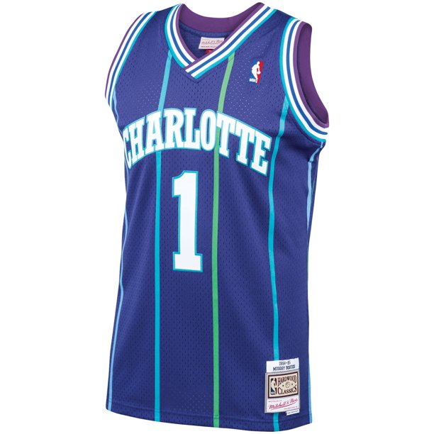 Youth Charlotte Muggsy Bogues Mitchell & Ness Purple 199495