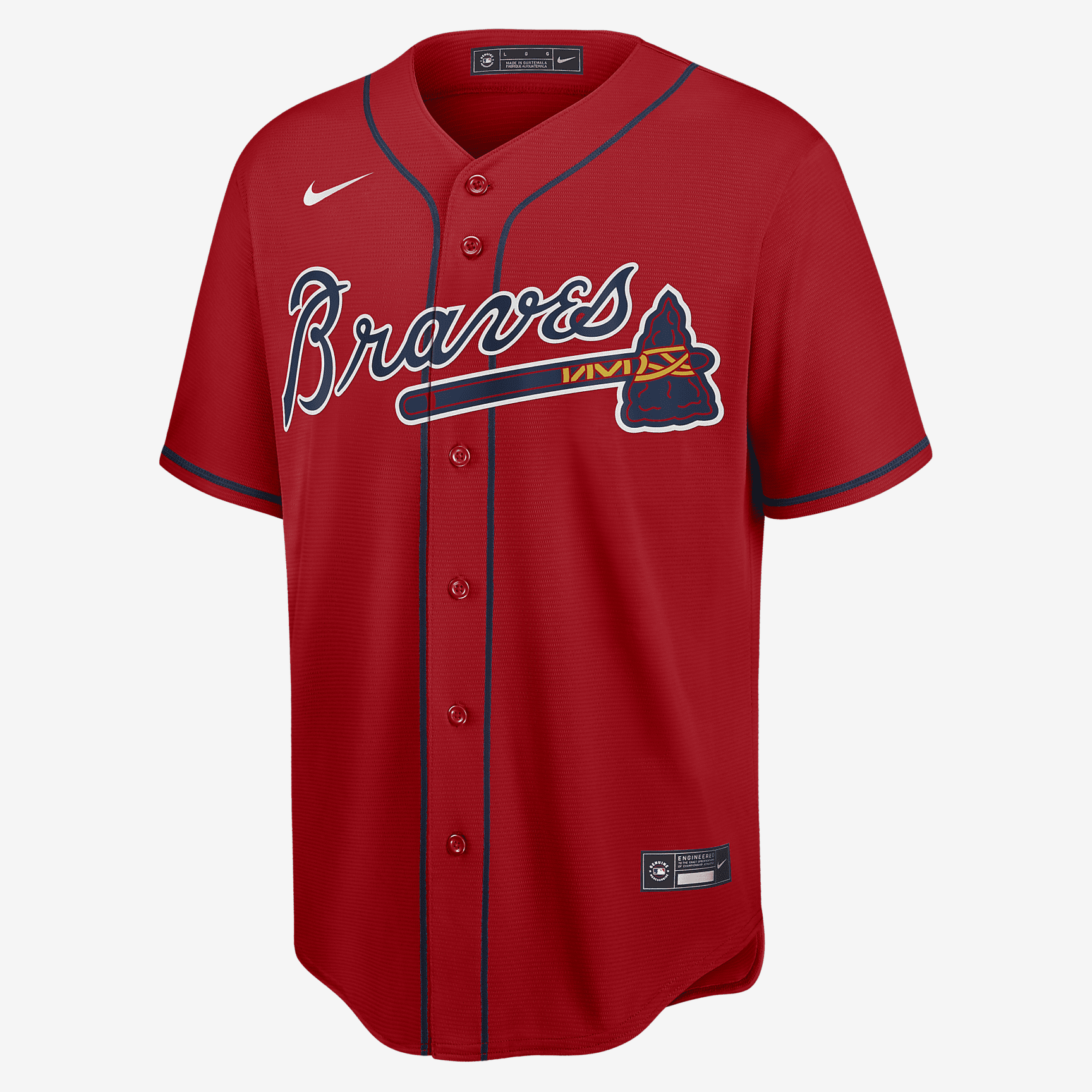 MLB Atlanta Braves Men's Replica Baseball Jersey Sport Red S