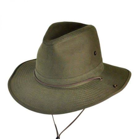 Henschel Cotton Twill Aussie Fedora Hat: Size: XL Green