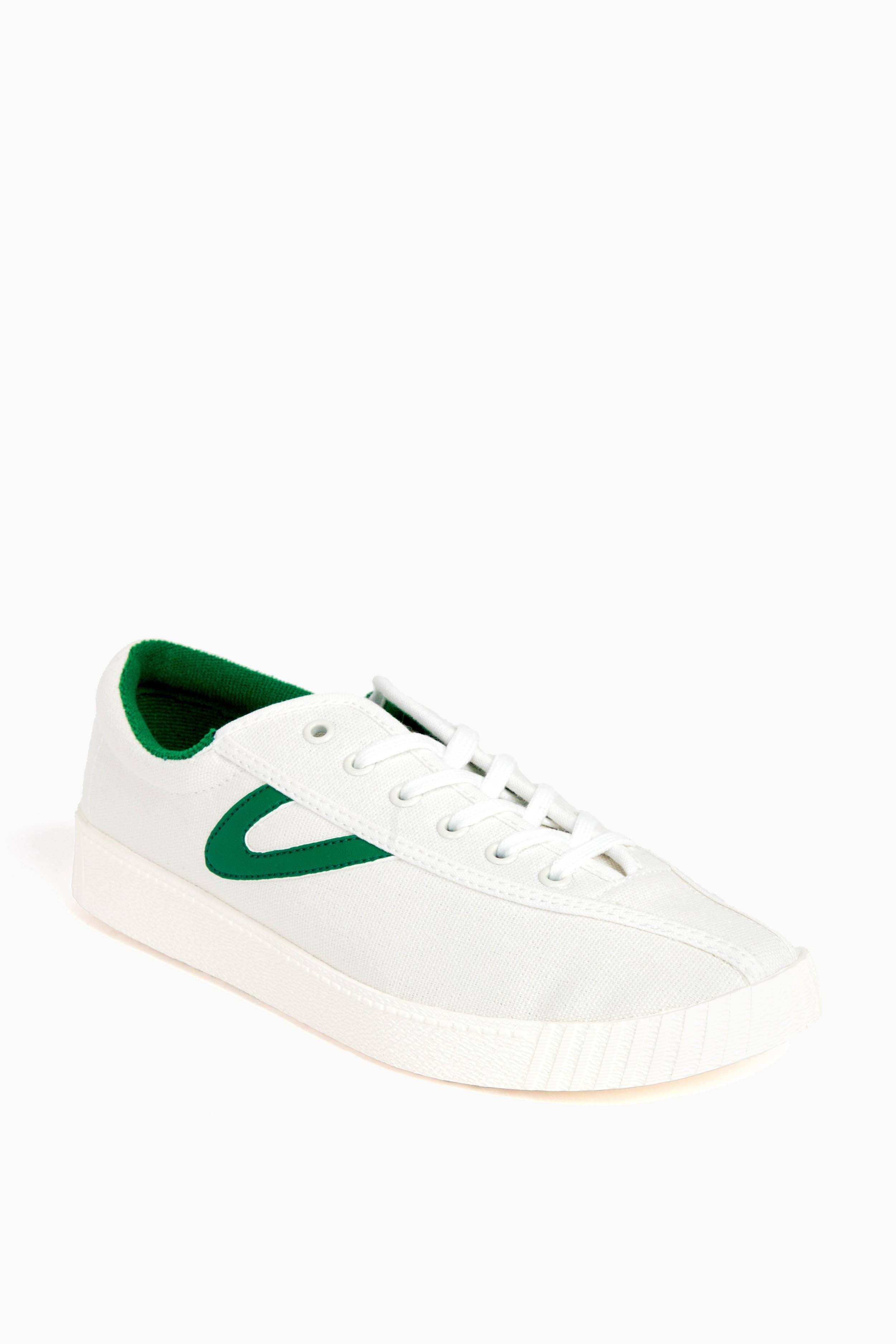 Tretorn Nylite Plus Canvas Sneakers GreenWhite Womens 37eu