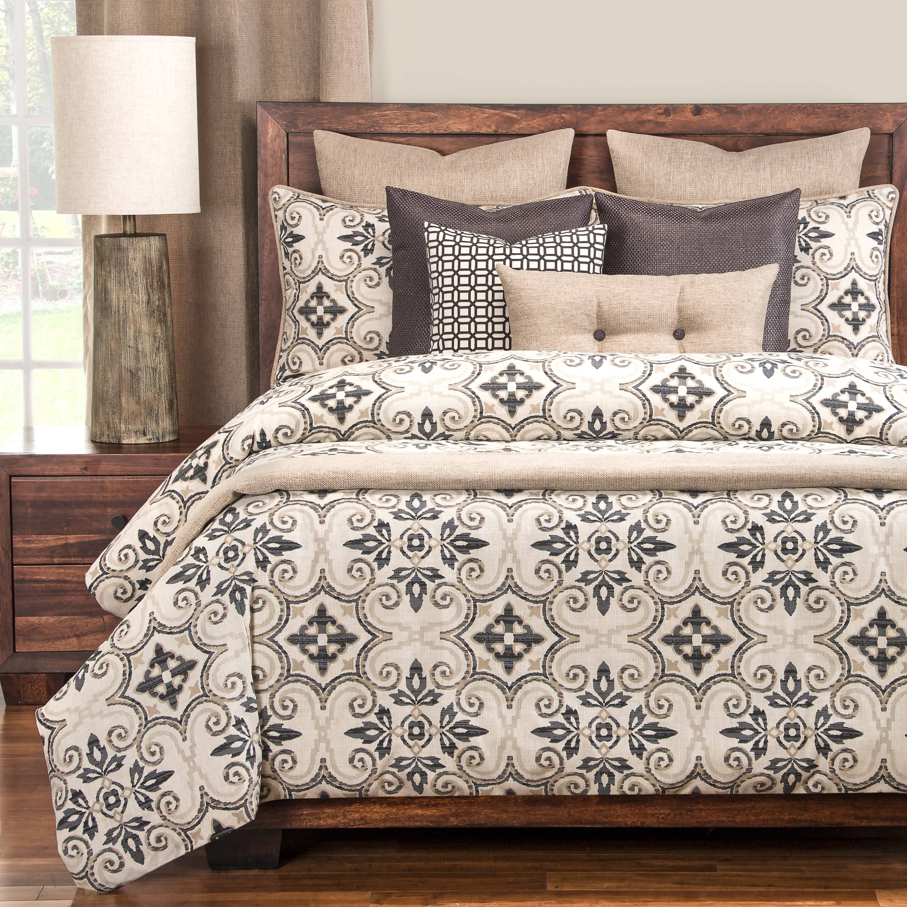 Siscovers Sumatra Black Cottonblend Luxury Duvet Set 6 Piece  King