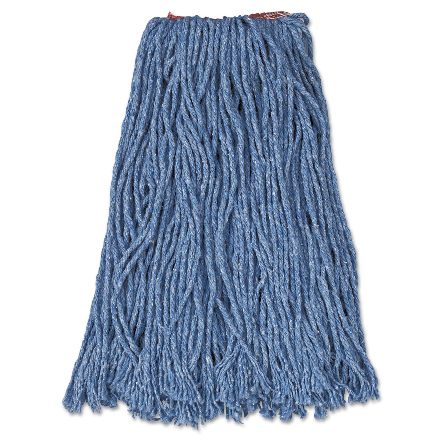 Rubbermaid CottonSynthetic CutEnd Blend Mop Head 16oz 1 Band Blue 12Carto