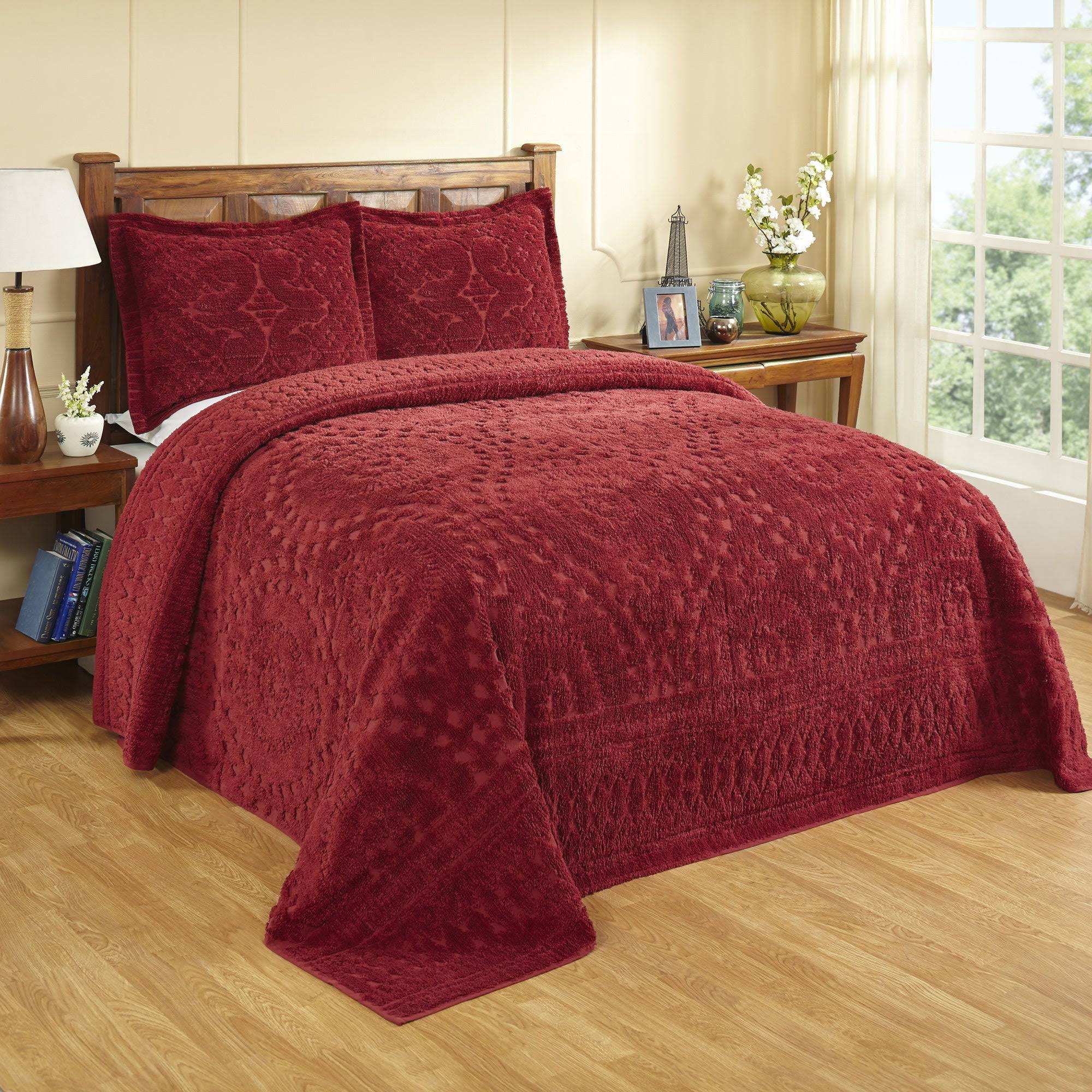 Better Trends Rio Floral Design 100 Cotton King Sham Chocolate