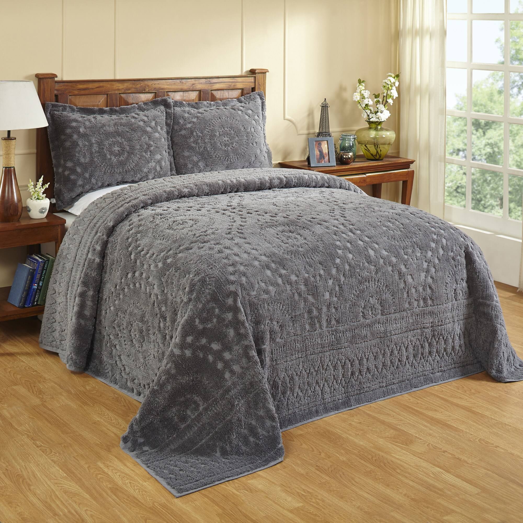 Better Trends Rio Floral Design 100 Cotton King Sham Chocolate